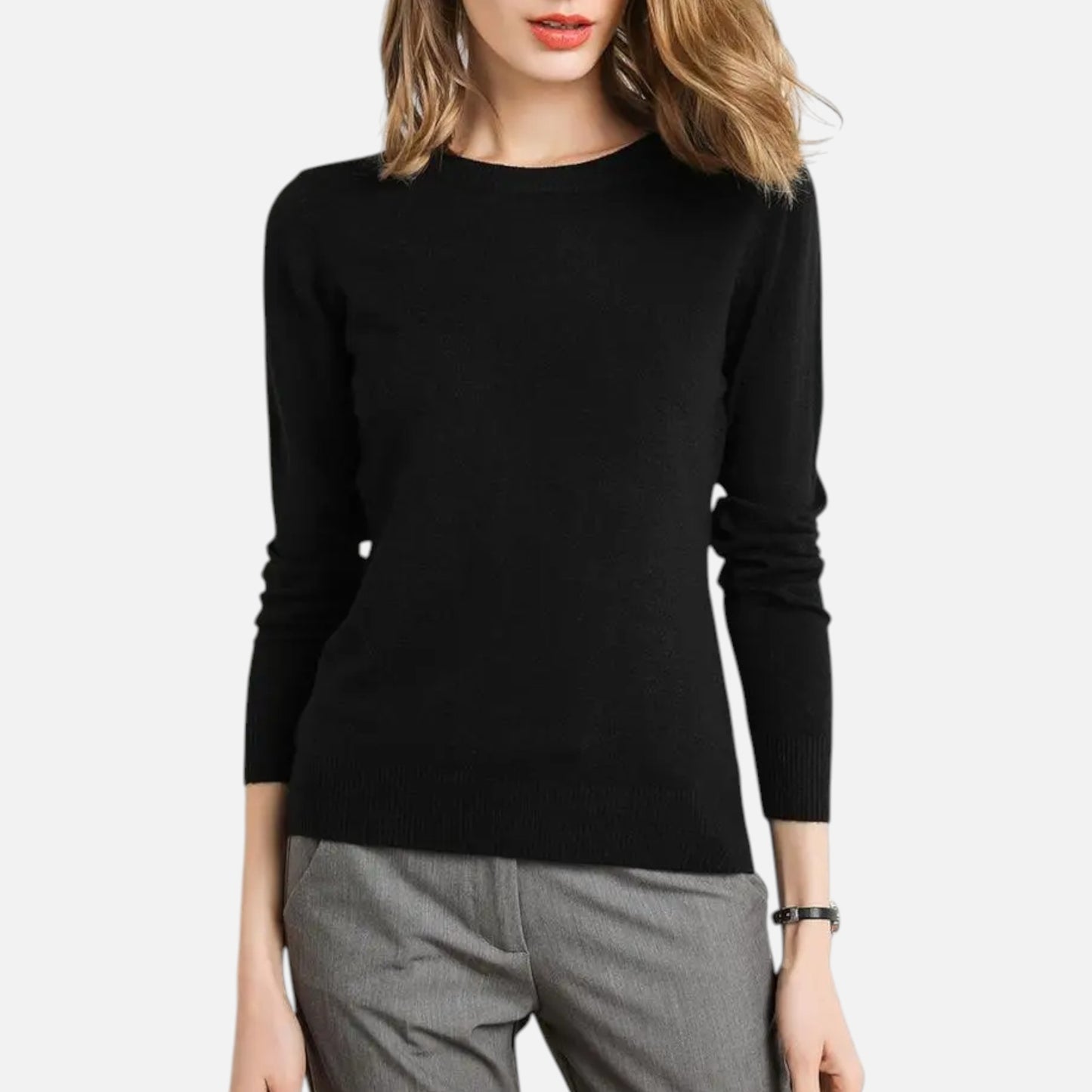 Dorevelle | Women’s Merino Wool Sweater – Timeless O-Neck Elegance