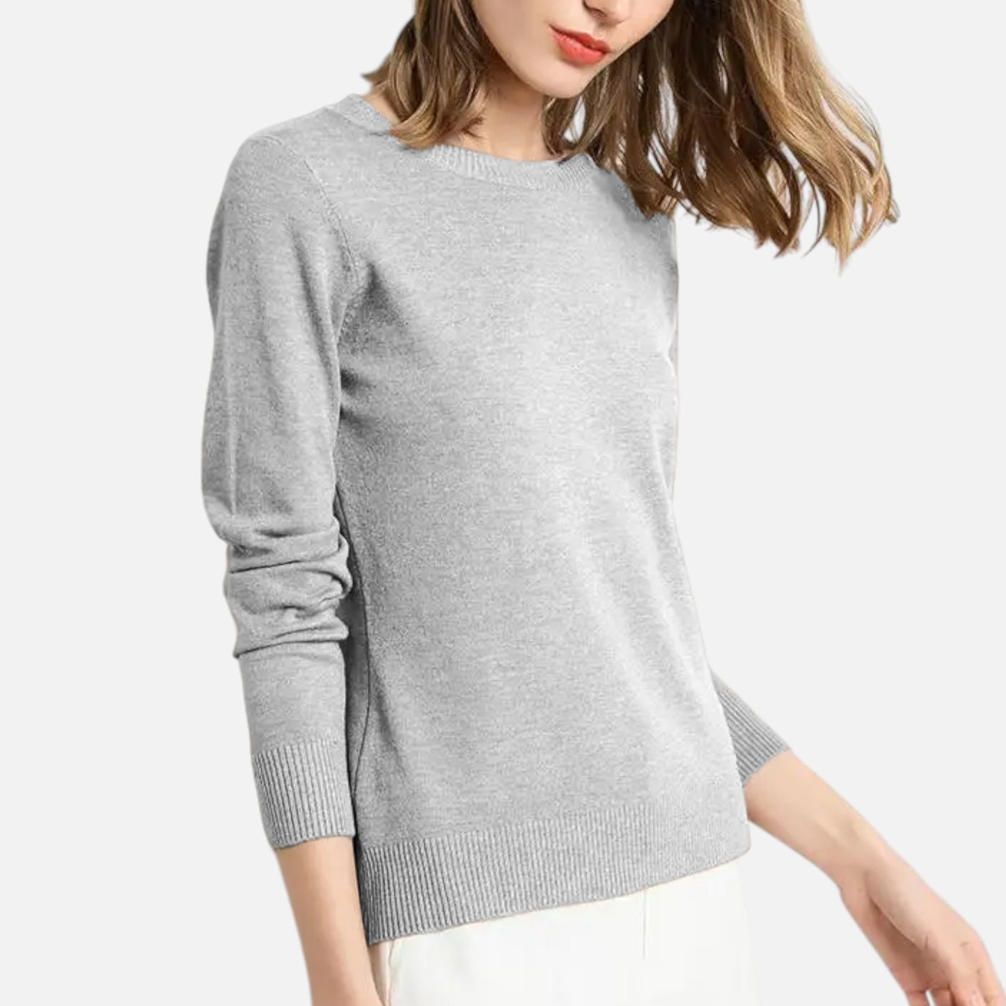 Dorevelle | Women’s Merino Wool Sweater – Timeless O-Neck Elegance