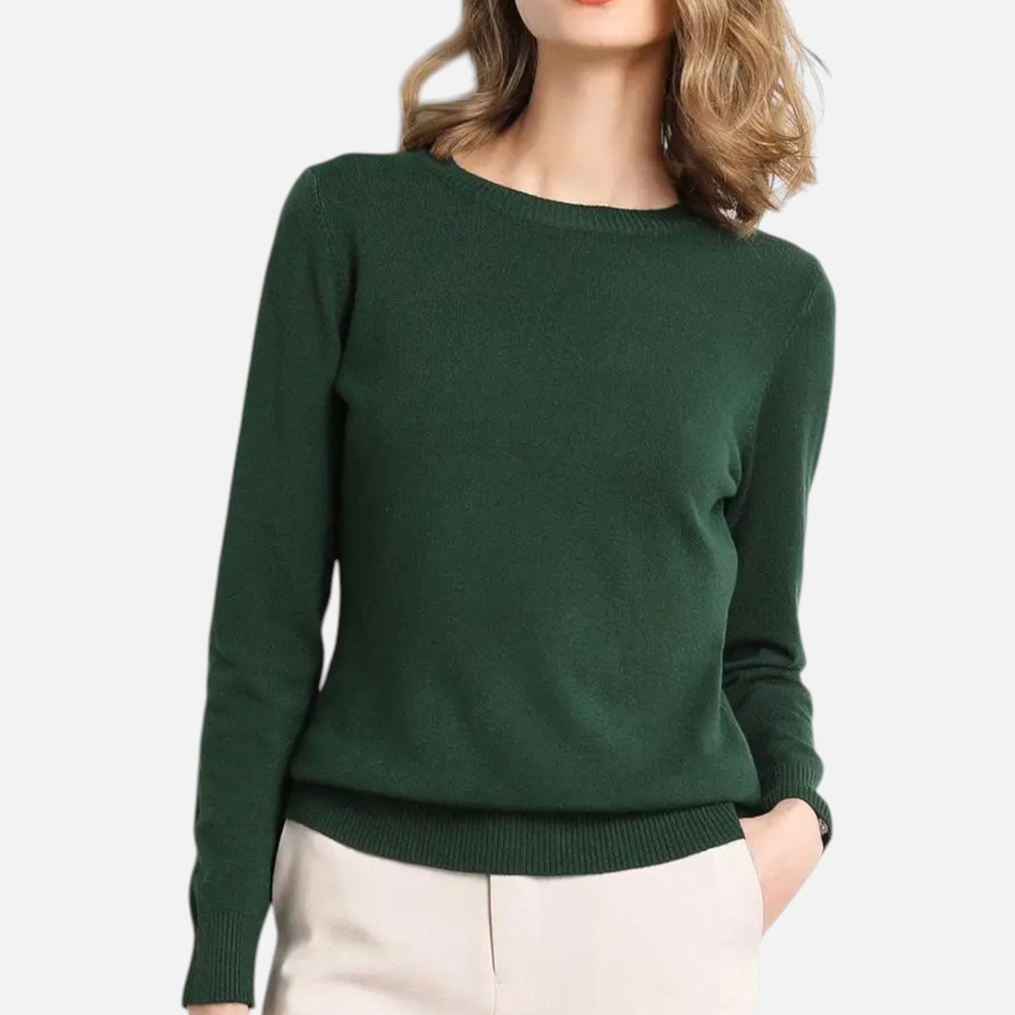 Dorevelle | Women’s Merino Wool Sweater – Timeless O-Neck Elegance