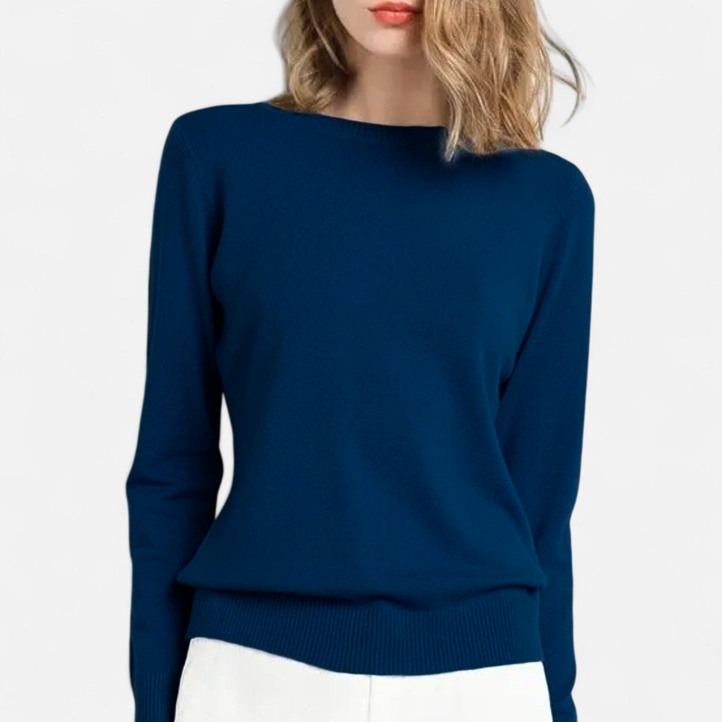Dorevelle | Women’s Merino Wool Sweater – Timeless O-Neck Elegance