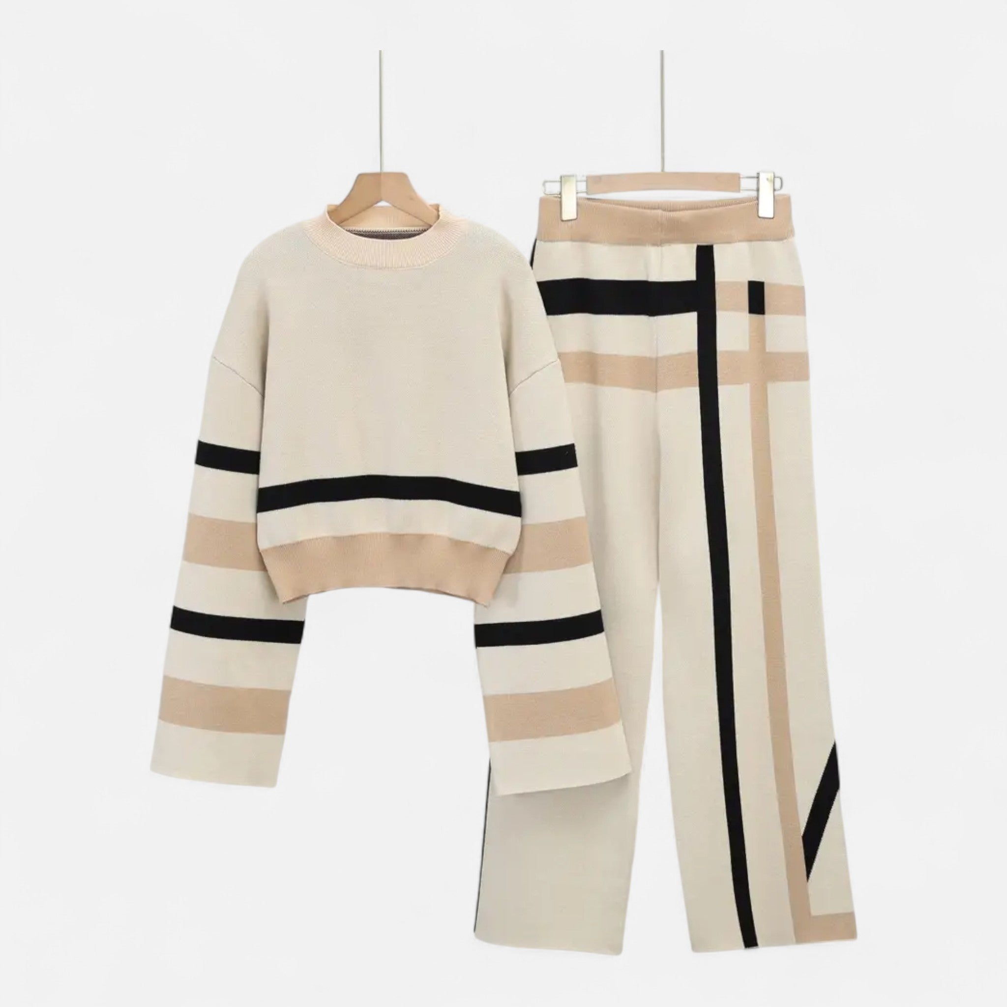 Dorevelle | Women’s Plaid Sweater Set – Heritage Lounge Elegance