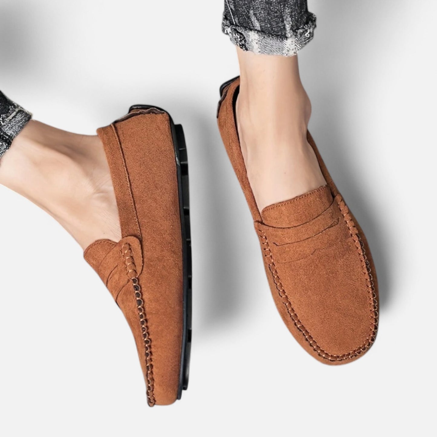Dorevelle | Men's Leather Slip-On Loafers
