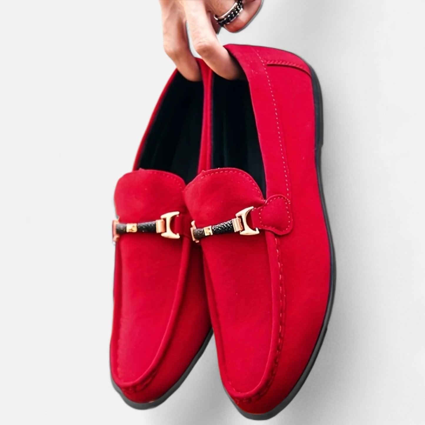 Dorevelle | Men's Slip-On Buckle Loafers