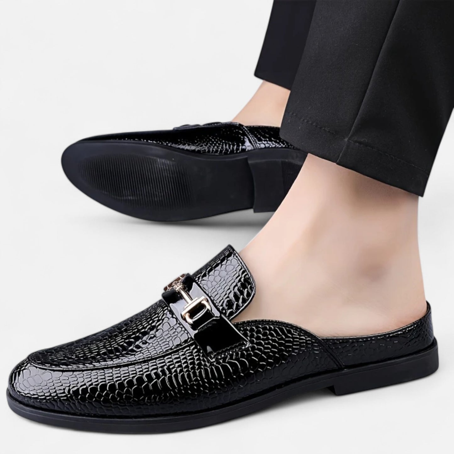 Dorevelle | Men’s Dress Loafers – Buckled Round Toe Classic