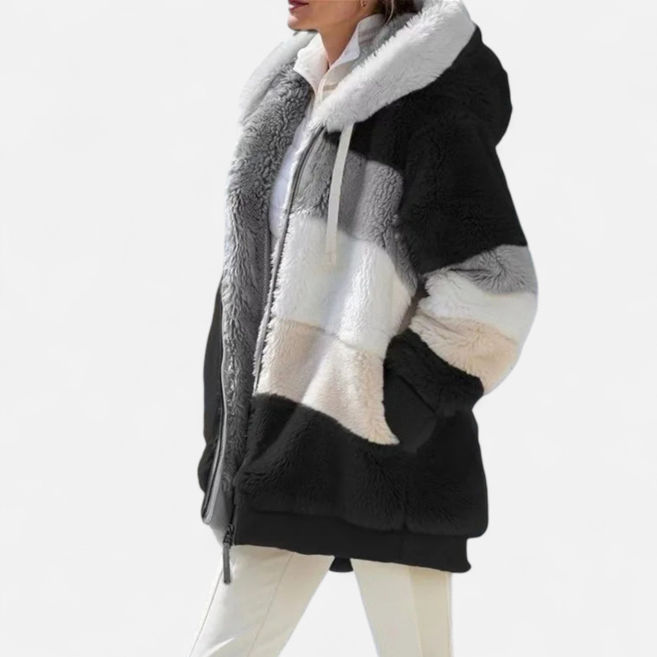 Dorevelle | Women’s Oversized Jacket – Hooded Autumn Winter Elegance