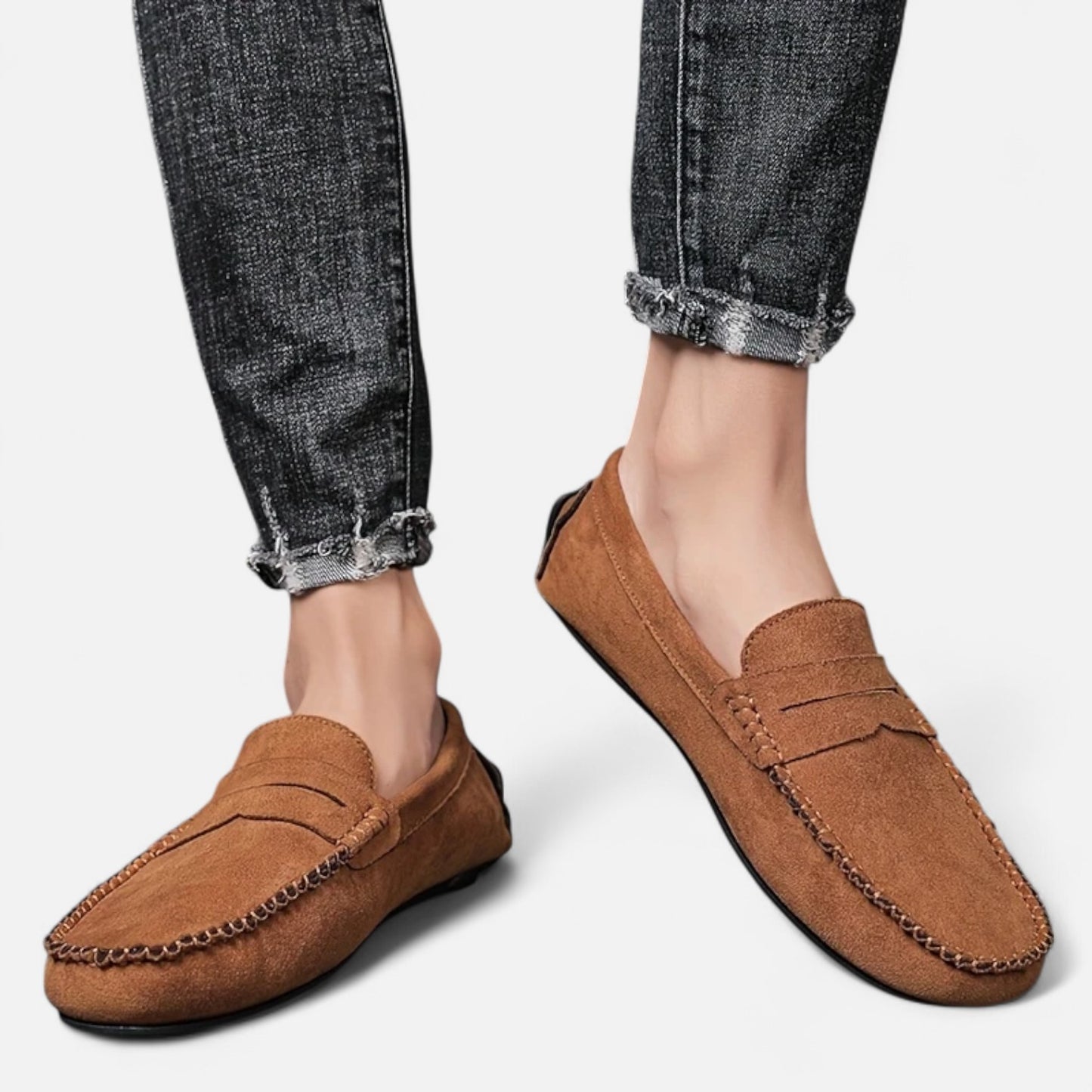 Dorevelle | Men's Leather Slip-On Loafers