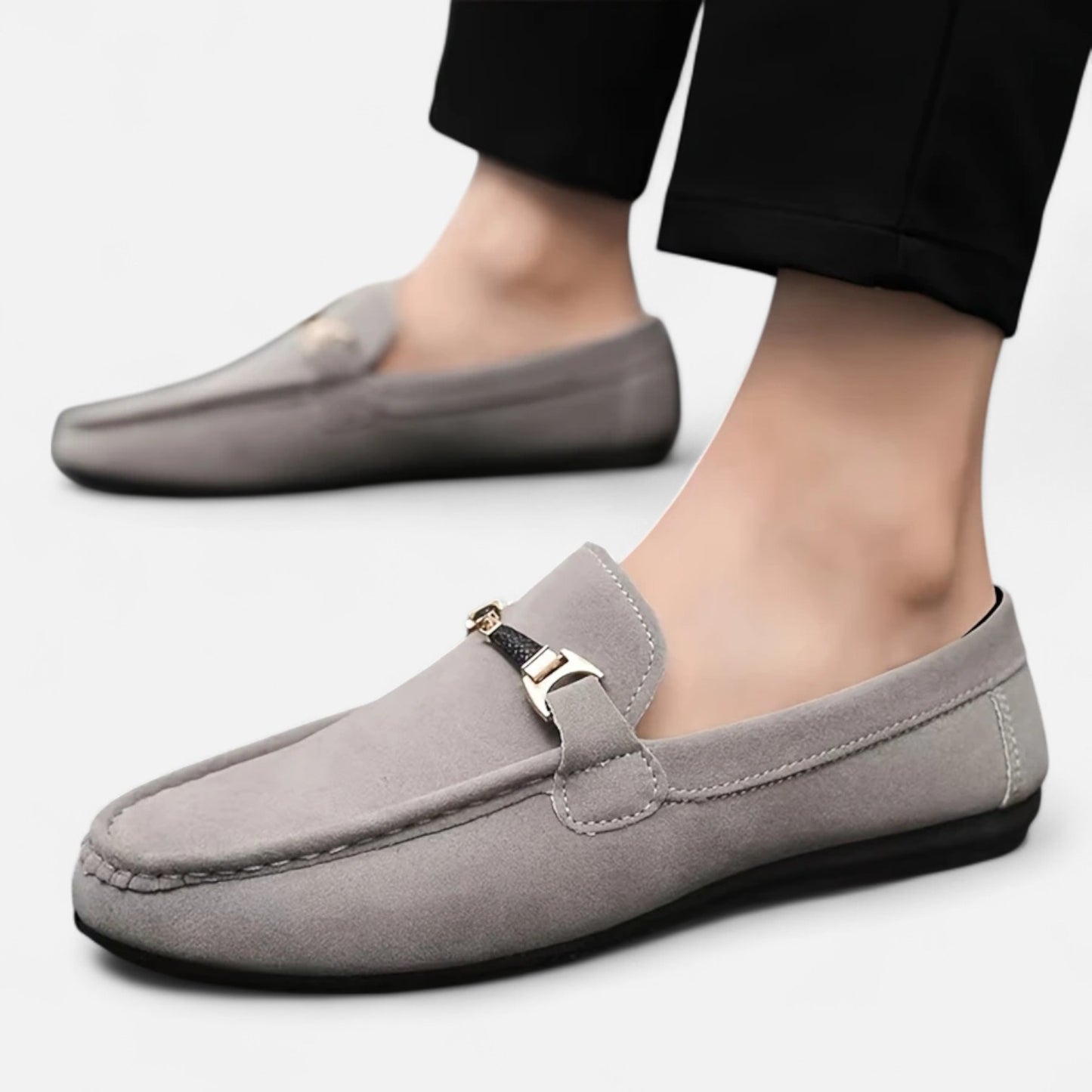 Dorevelle | Men's Slip-On Buckle Loafers