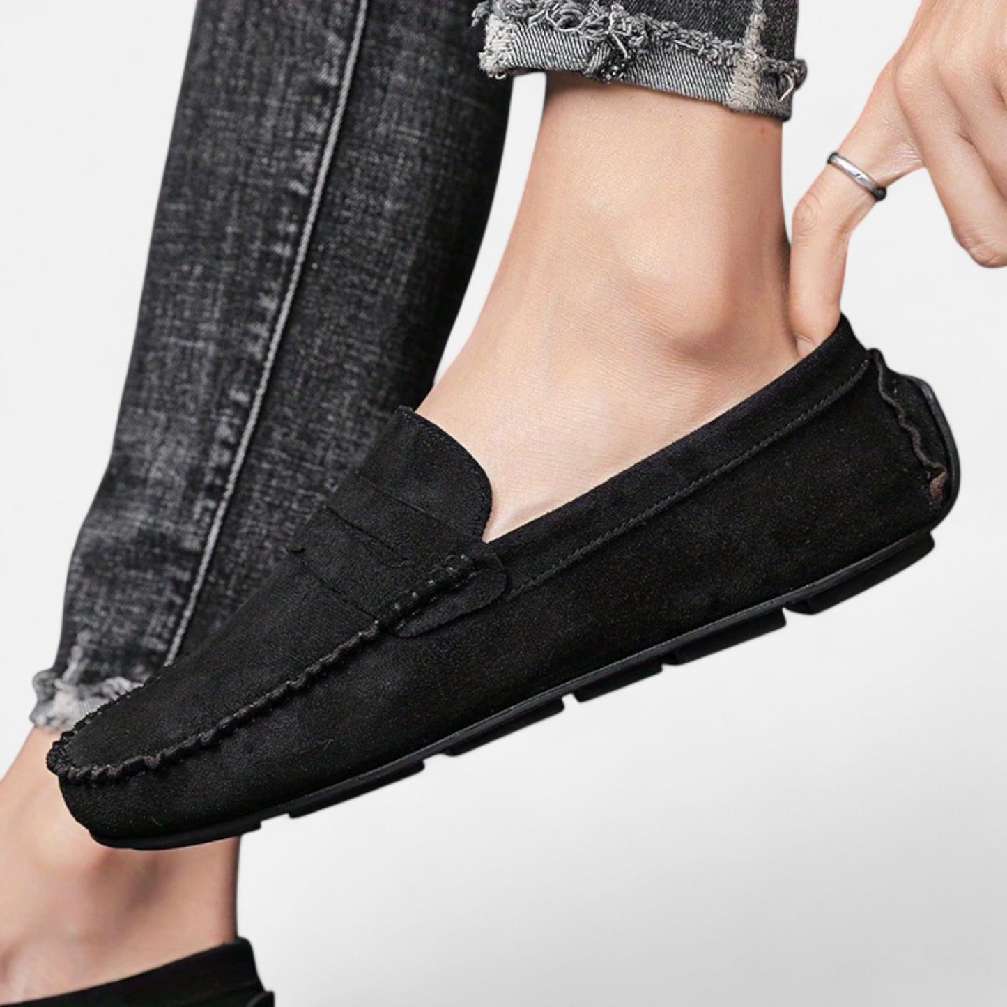 Dorevelle | Men's Leather Slip-On Loafers