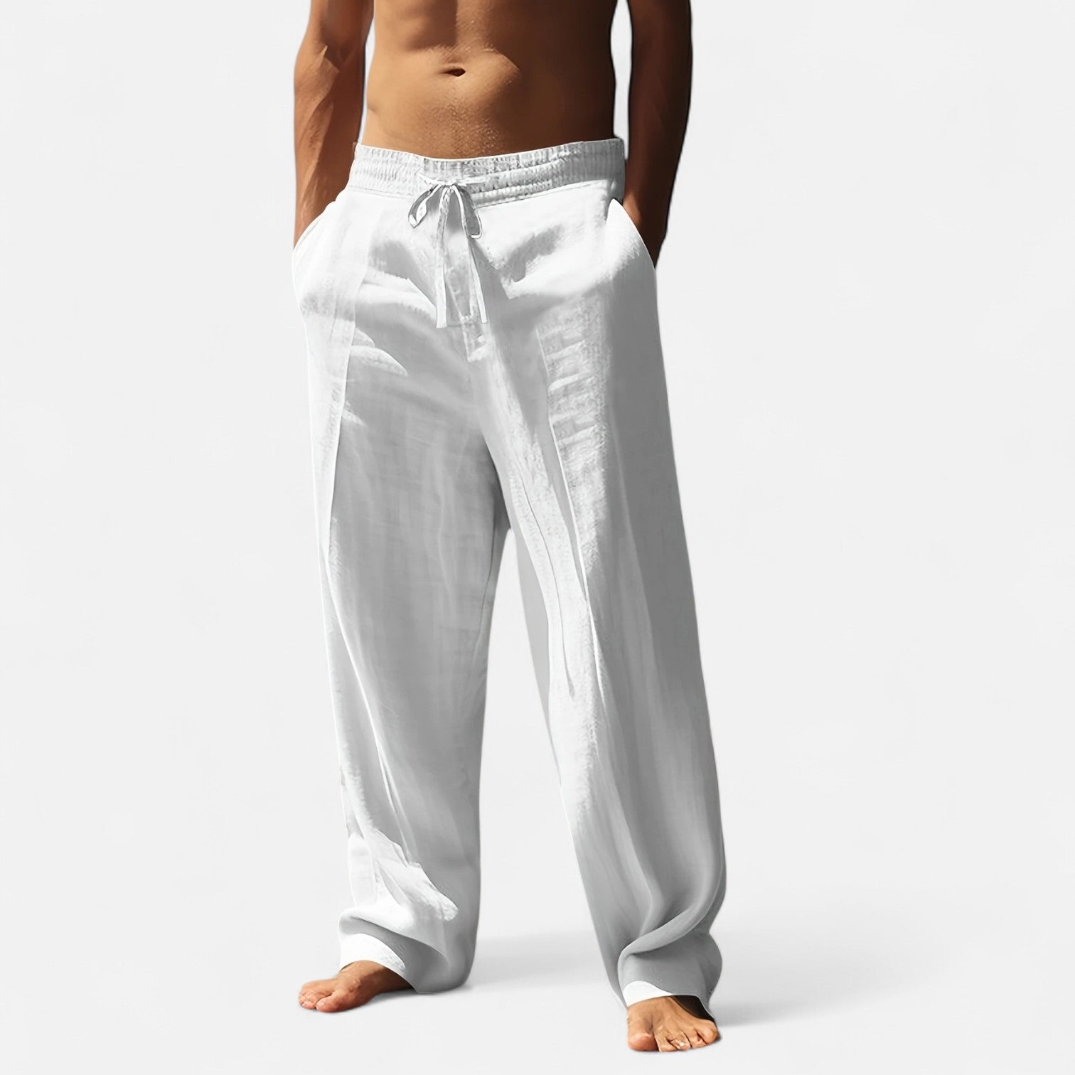 Dorevelle | Men’s Relaxed Linen Autumn Pants – Riviera Ease