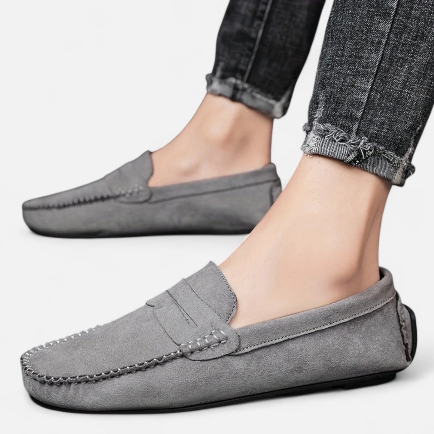Dorevelle | Men's Leather Slip-On Loafers