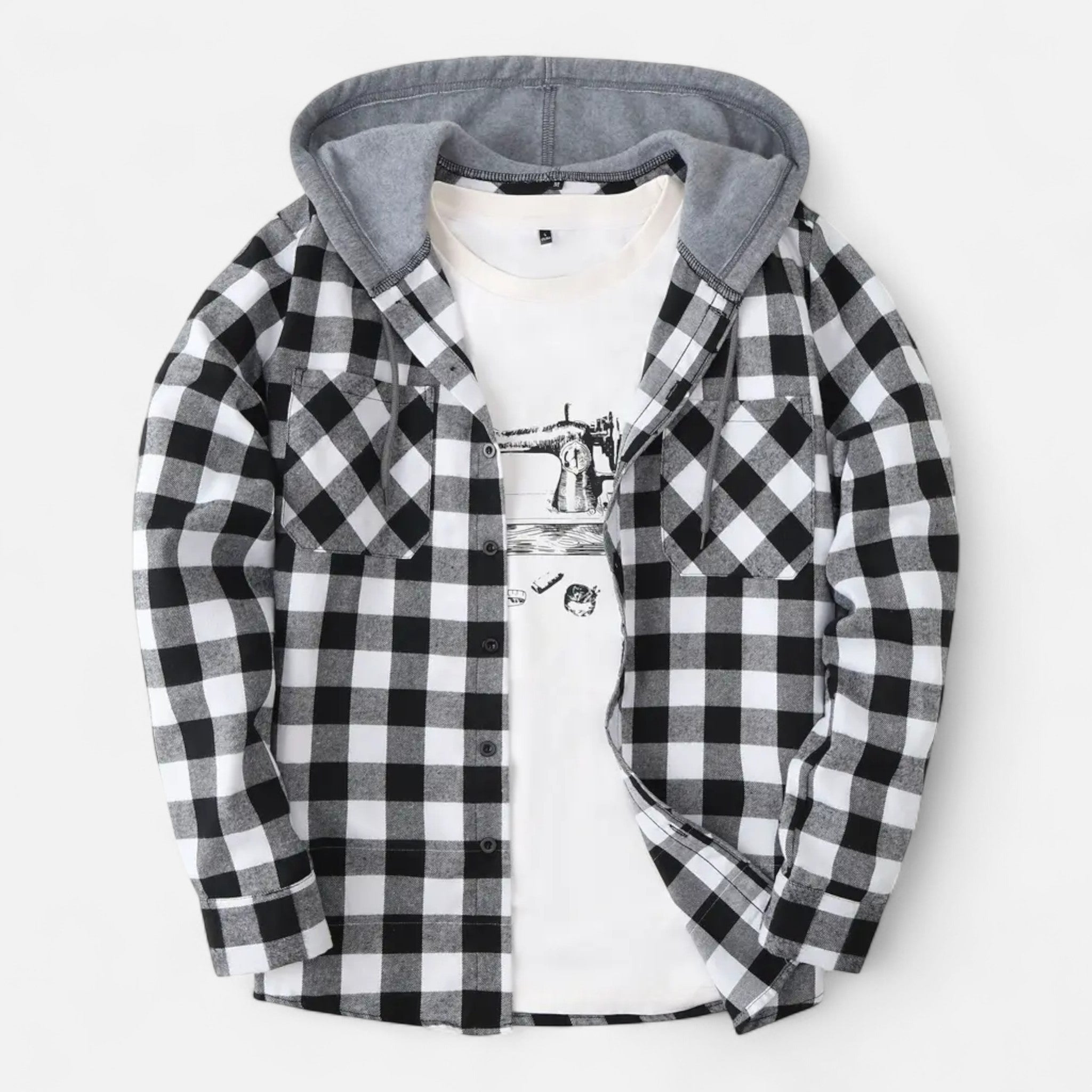 Dorevelle | Men’s Button-Up Hooded Sweater