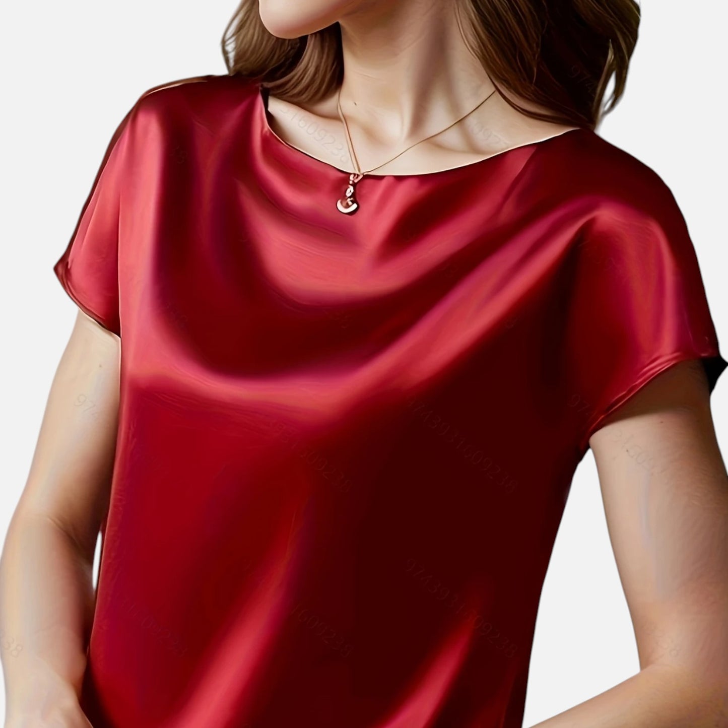 Dorevelle | Women’s Satin Blouse – Short Sleeve Classic