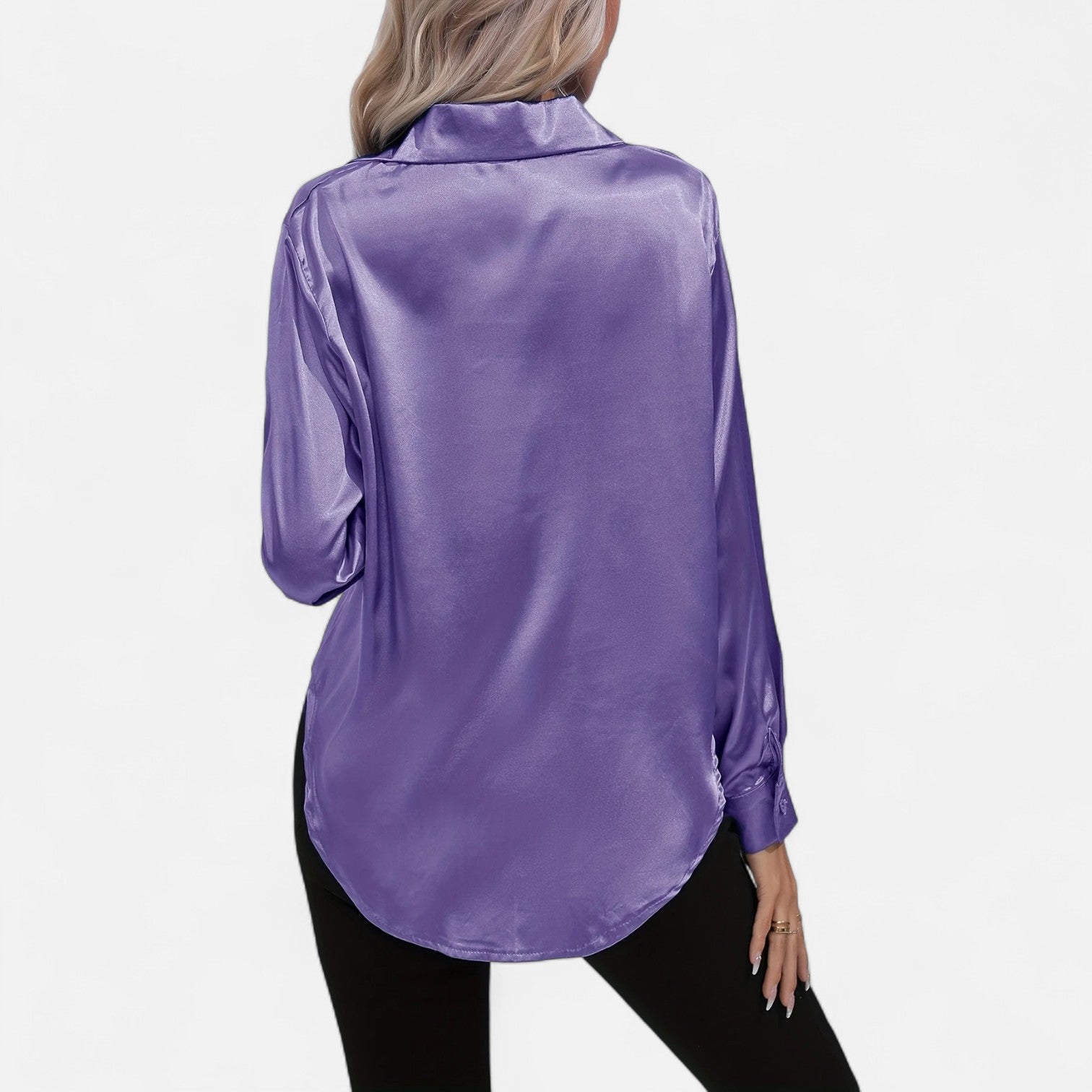 Dorevelle | Women’s Satin Shirt – Heritage Collar Style