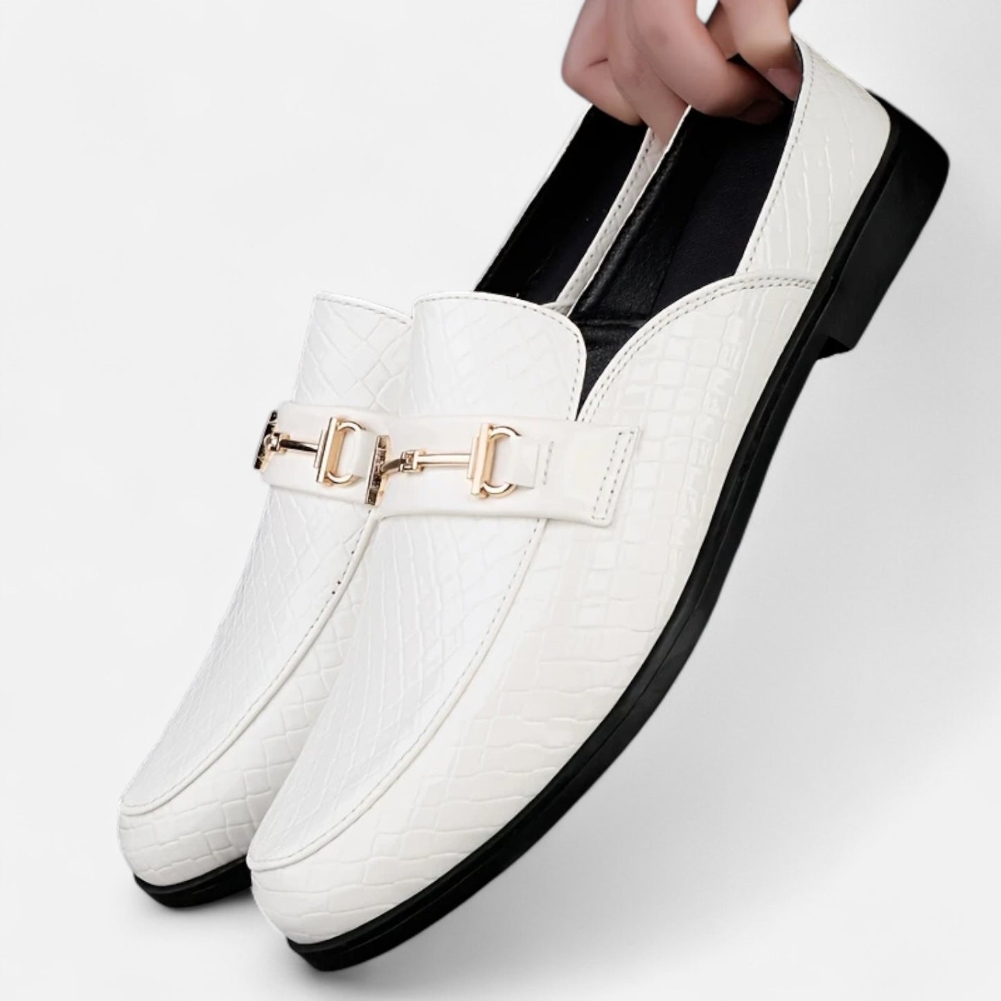 Dorevelle | Men’s Dress Loafers – Buckled Round Toe Classic