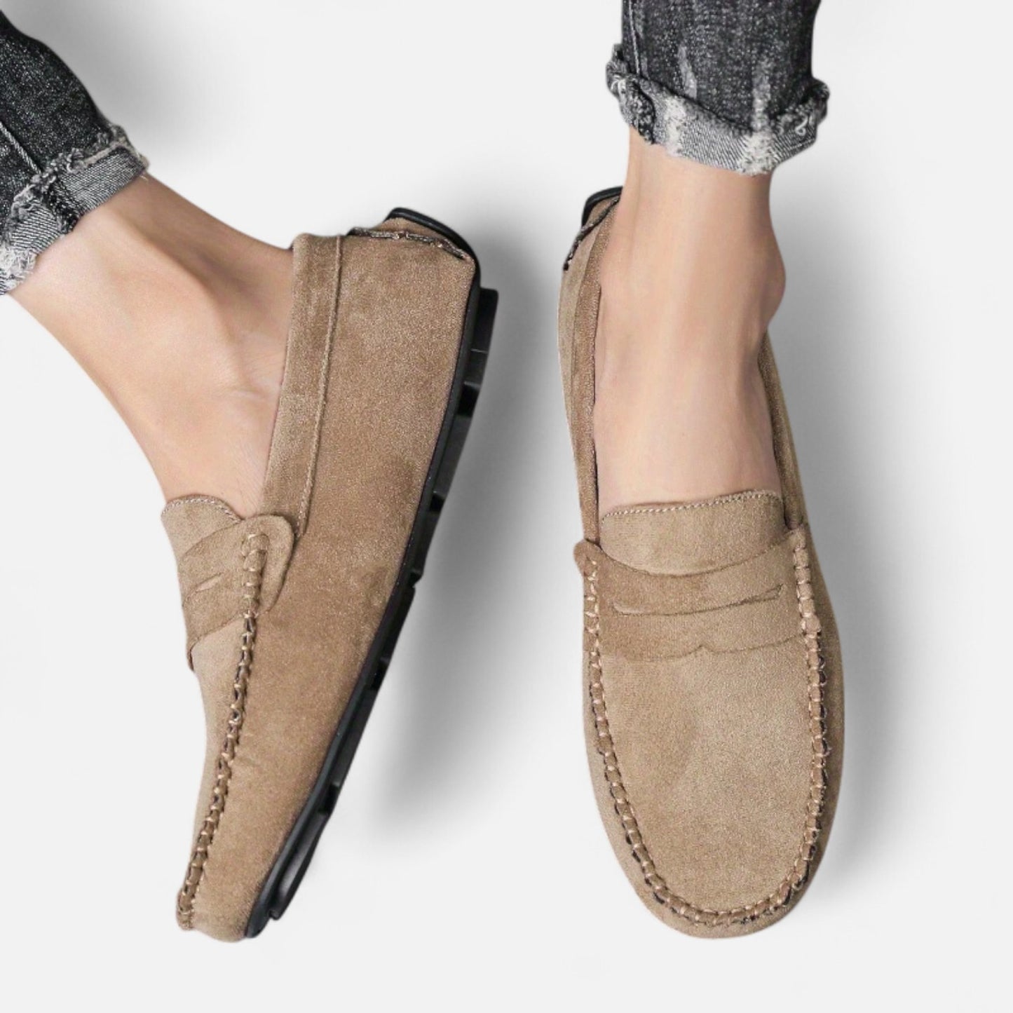 Dorevelle | Men's Leather Slip-On Loafers