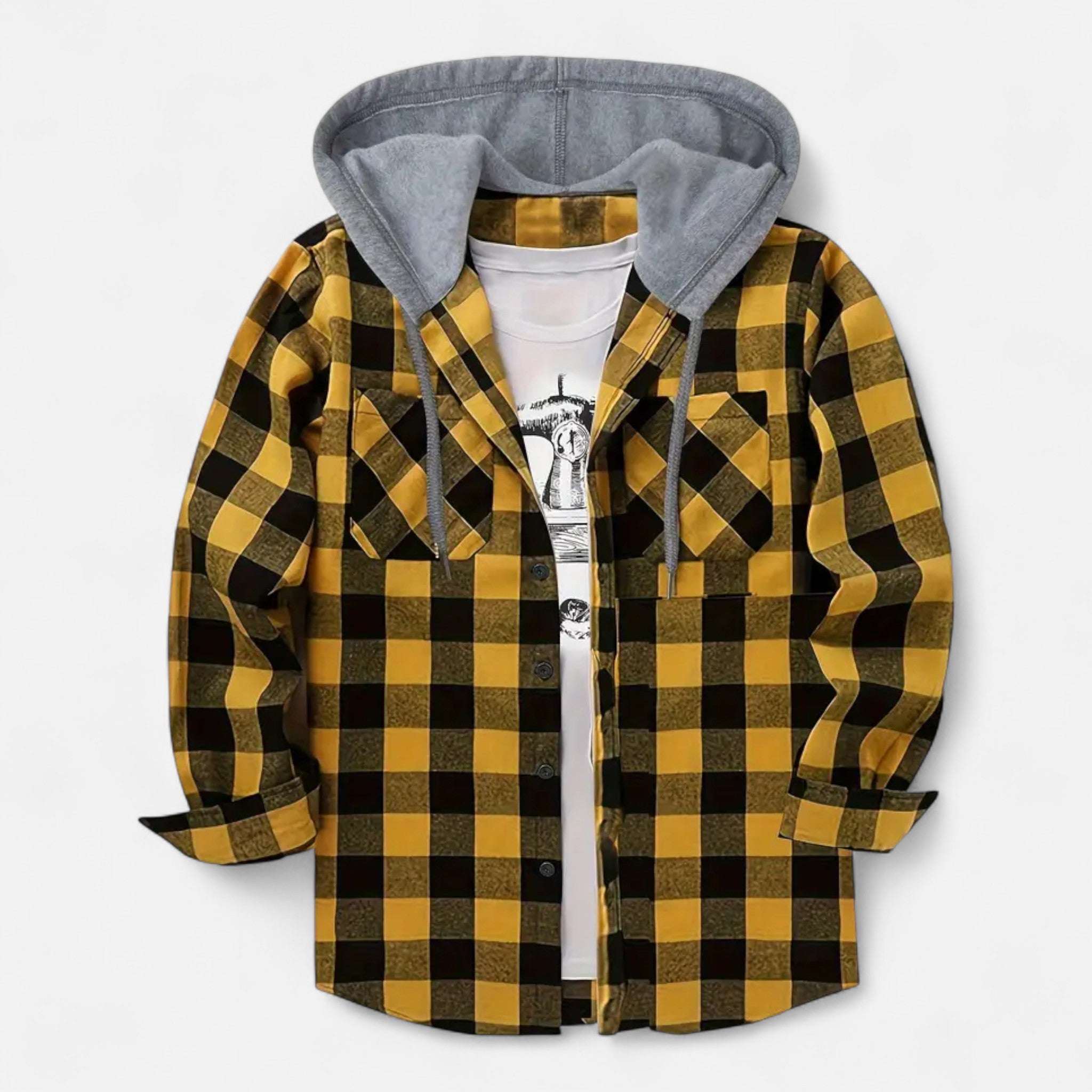 Dorevelle | Men’s Button-Up Hooded Sweater