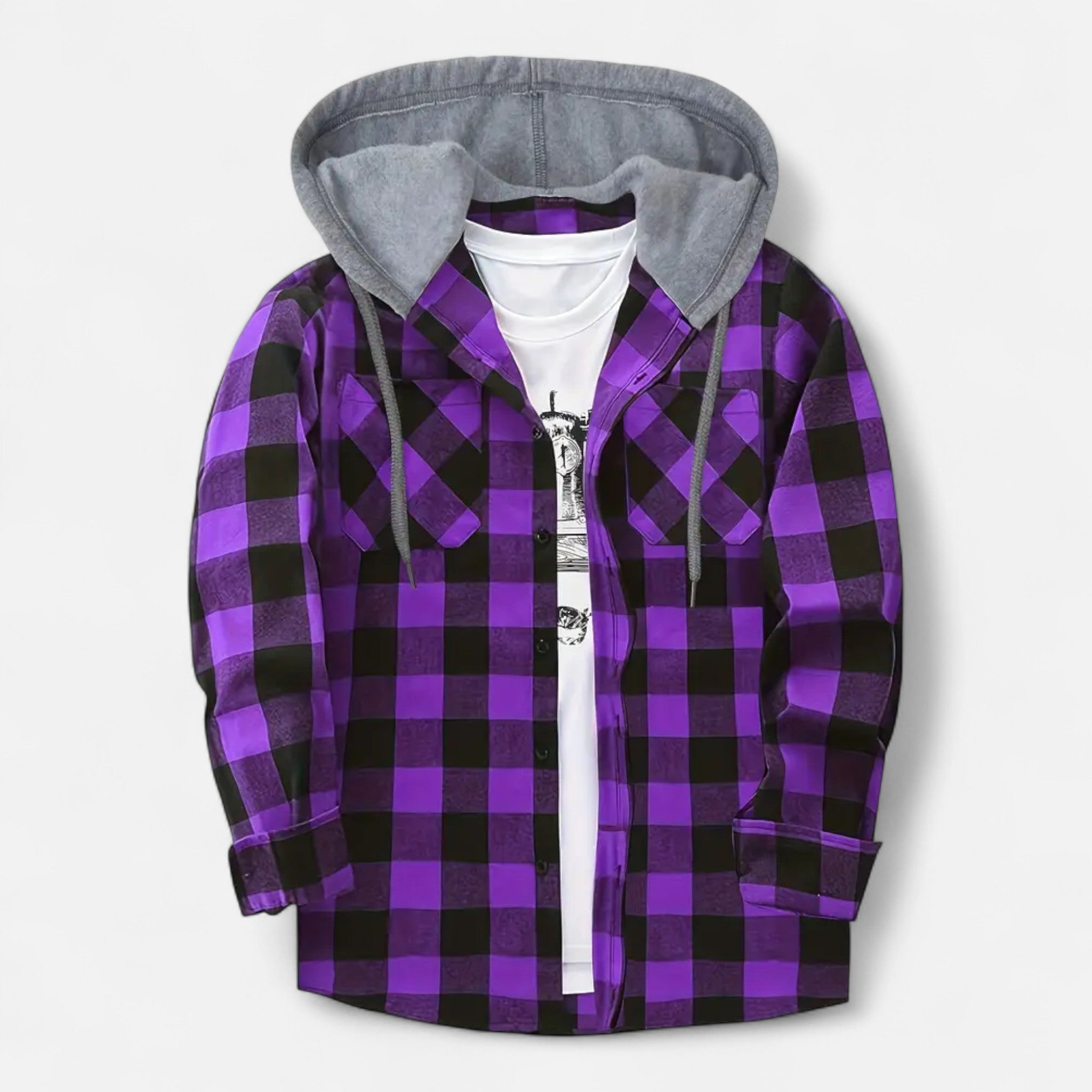 Dorevelle | Men’s Button-Up Hooded Sweater