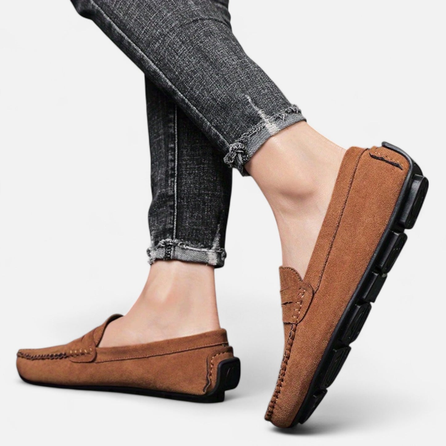 Dorevelle | Men's Leather Slip-On Loafers