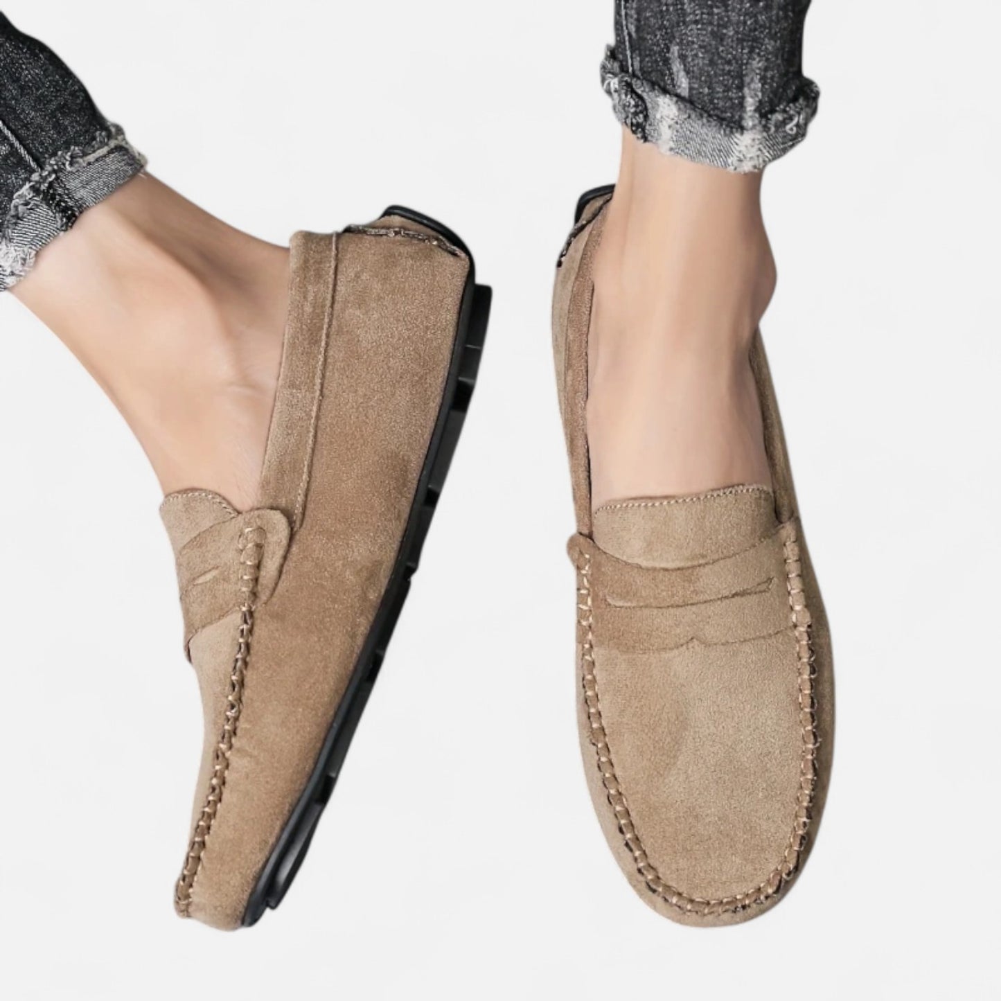 Dorevelle | Men's Leather Slip-On Loafers