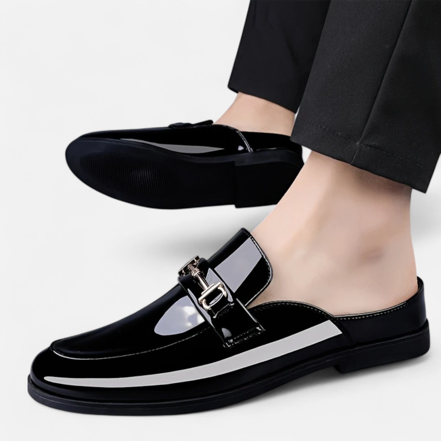 Dorevelle | Men’s Dress Loafers – Buckled Round Toe Classic
