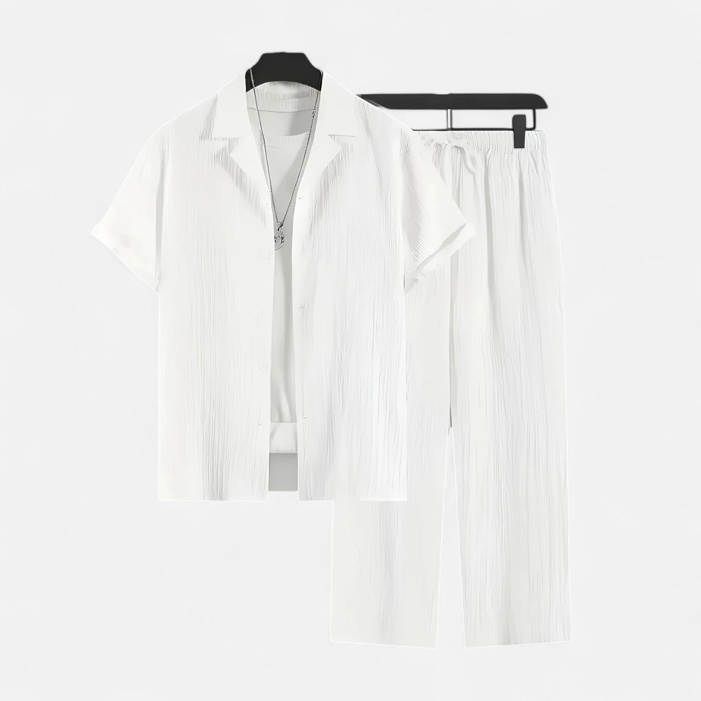 Dorevelle | Men’s Linen Set – Riviera Button-Up Ease