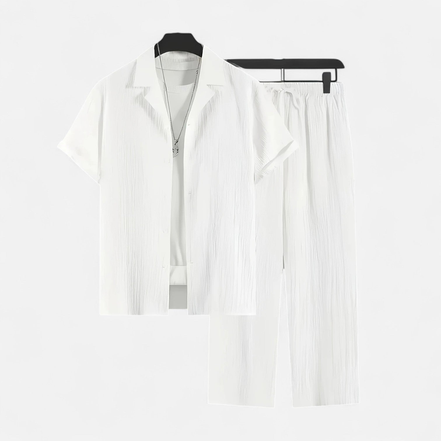 Dorevelle | Men’s Linen Set – Riviera Button-Up Ease