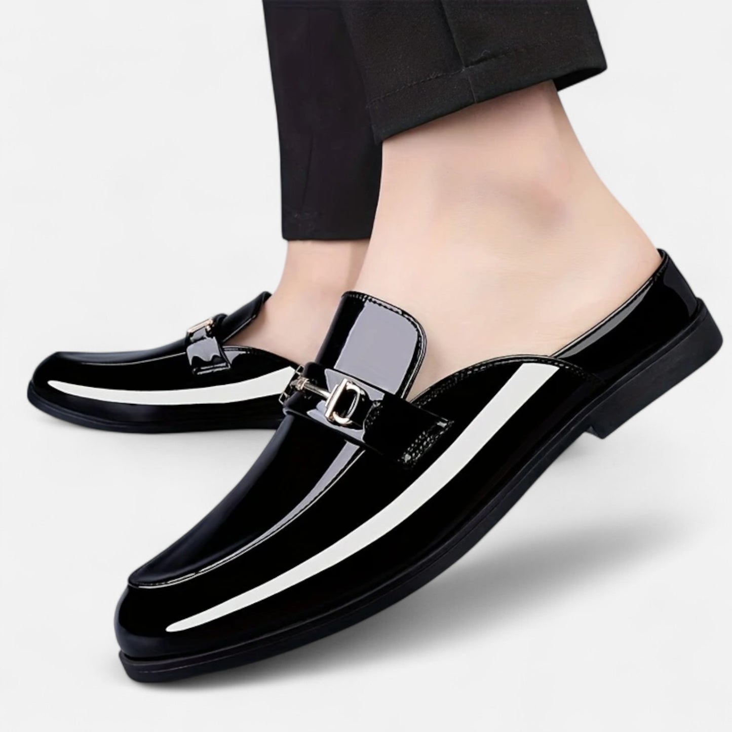 Dorevelle | Men’s Dress Loafers – Buckled Round Toe Classic