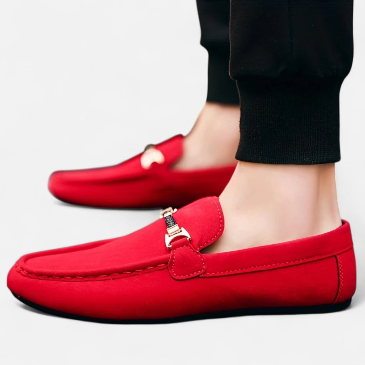 Dorevelle | Men's Slip-On Buckle Loafers