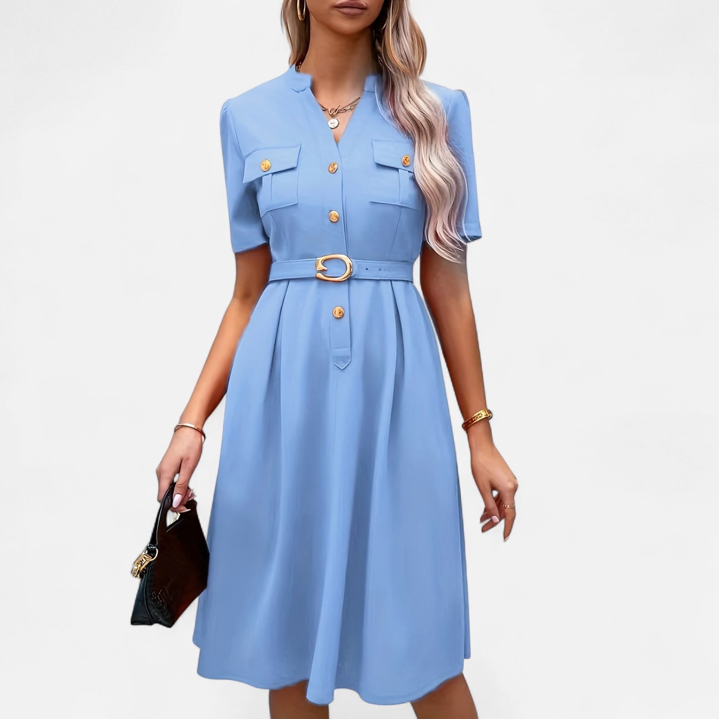 Dorevelle | Women’s V-Neck Dress – Countryside Midi Grace
