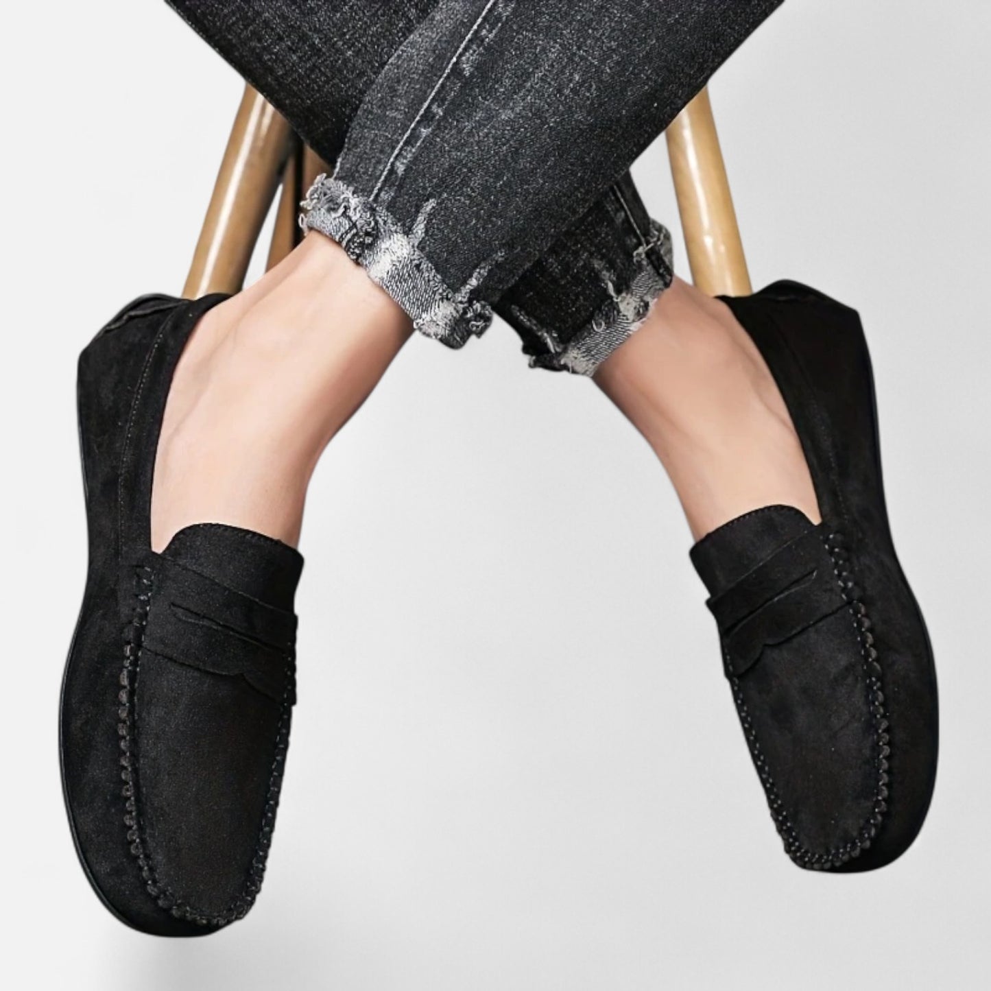 Dorevelle | Men's Leather Slip-On Loafers