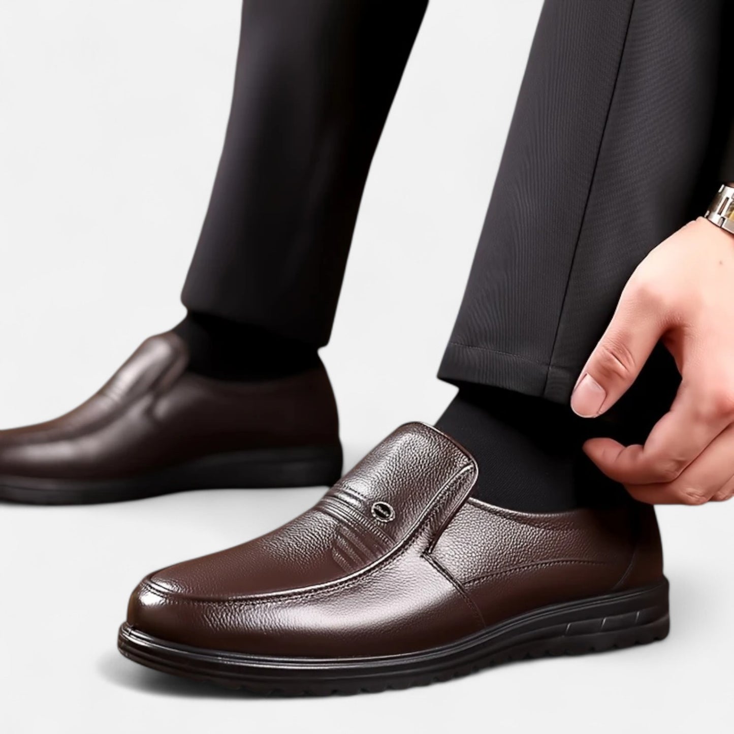 Dorevelle | Men’s Leather Loafers – Ivy Slip-On Elegance