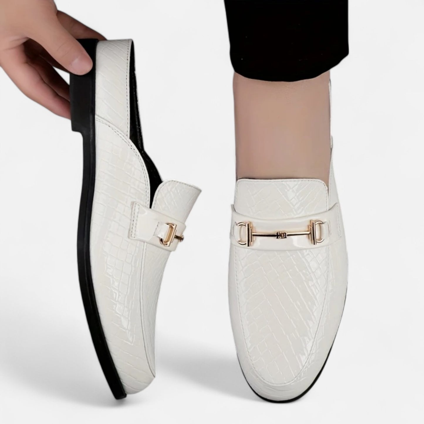 Dorevelle | Men’s Dress Loafers – Buckled Round Toe Classic