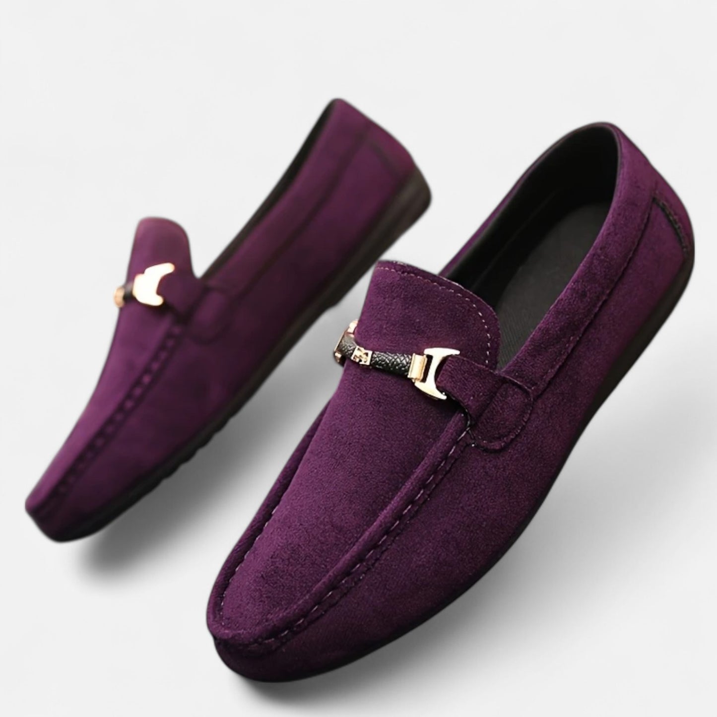 Dorevelle | Men's Slip-On Buckle Loafers