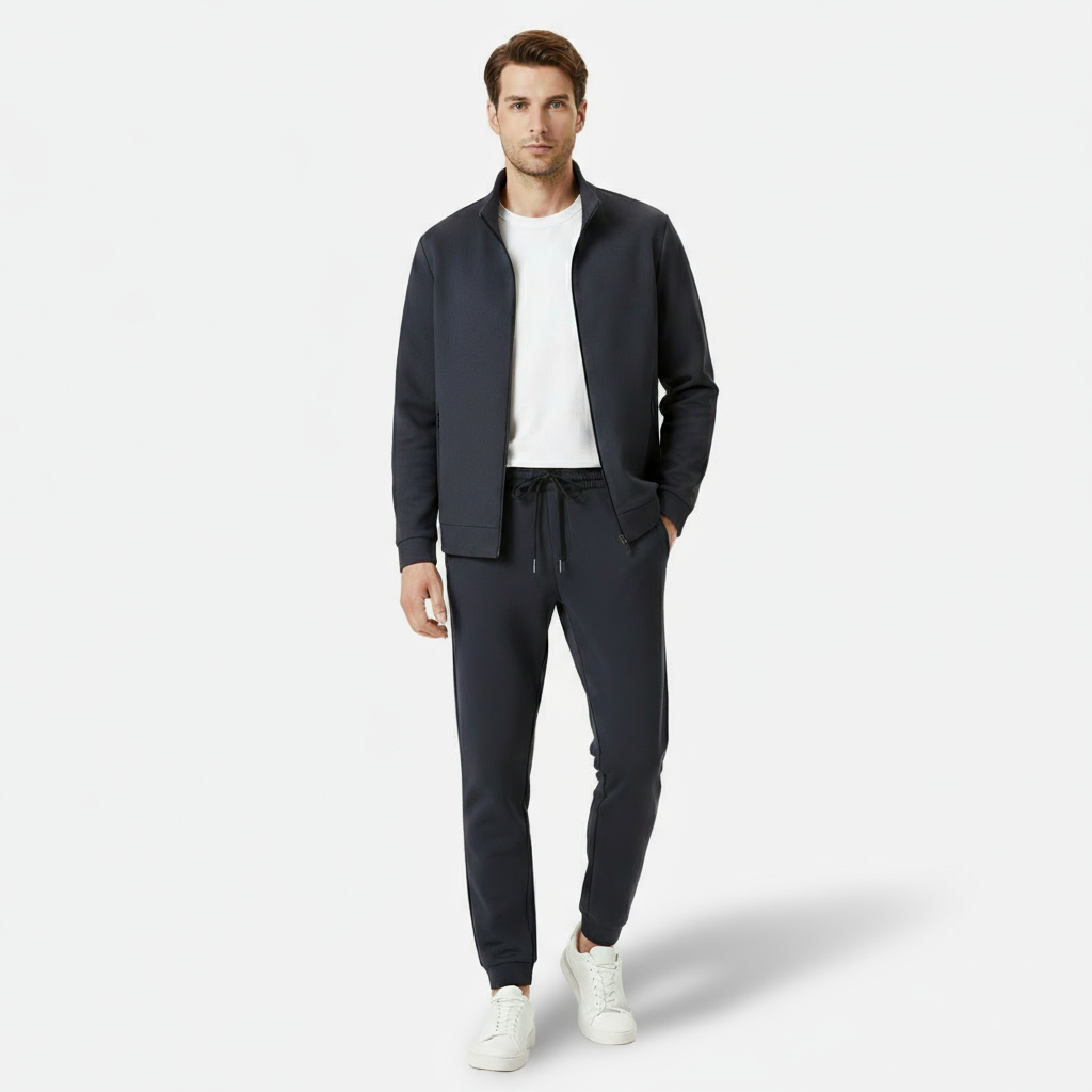Dorevelle | Men’s Athleisure Set – Zip-Up Track Suit
