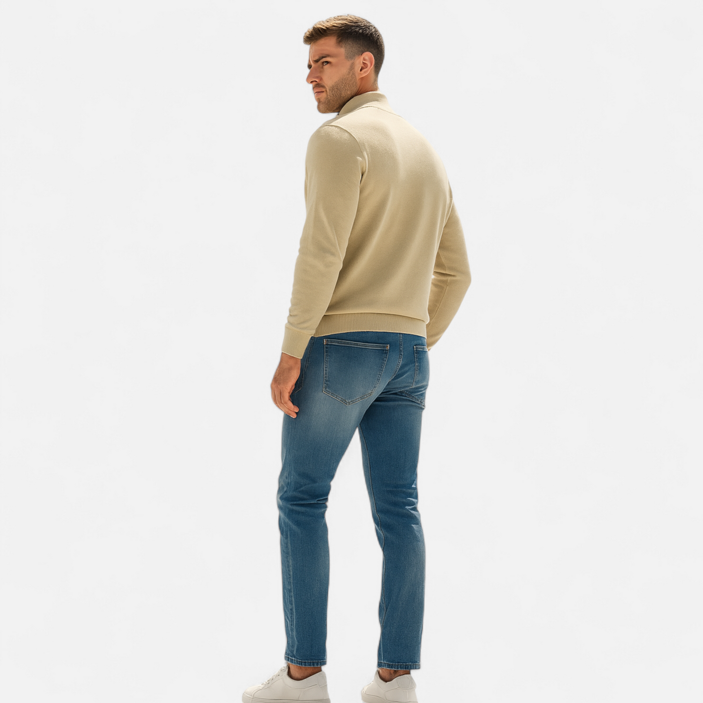 Dorevelle | Men’s Half-Zip Sweater – Heritage Knit Elegance