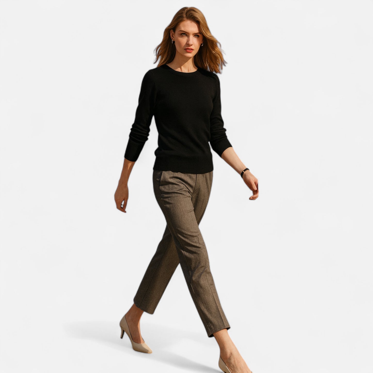 Dorevelle | Women’s Merino Wool Sweater – Timeless O-Neck Elegance