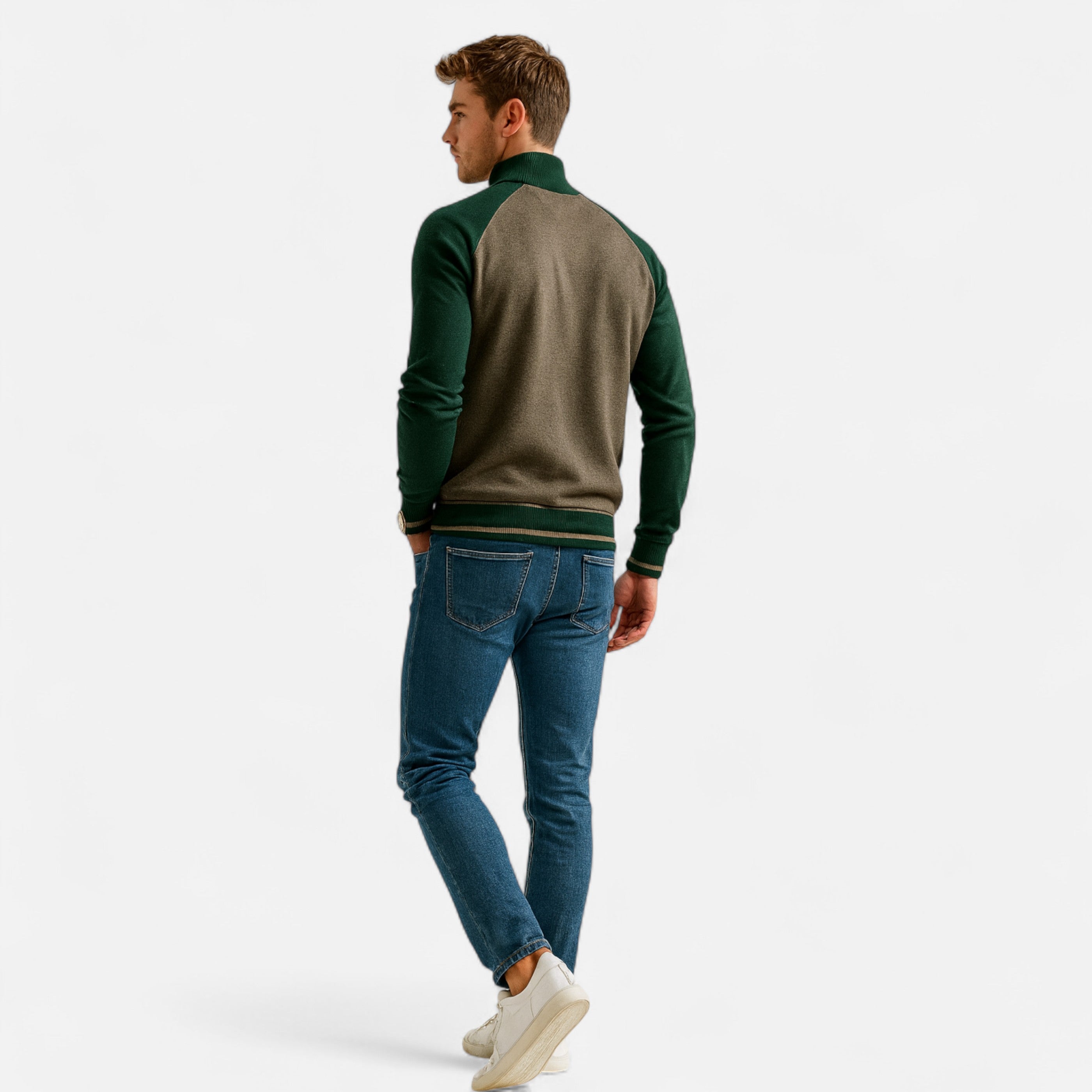 Dorevelle | Men’s Zipped Sweater – Heritage Cotton Knit