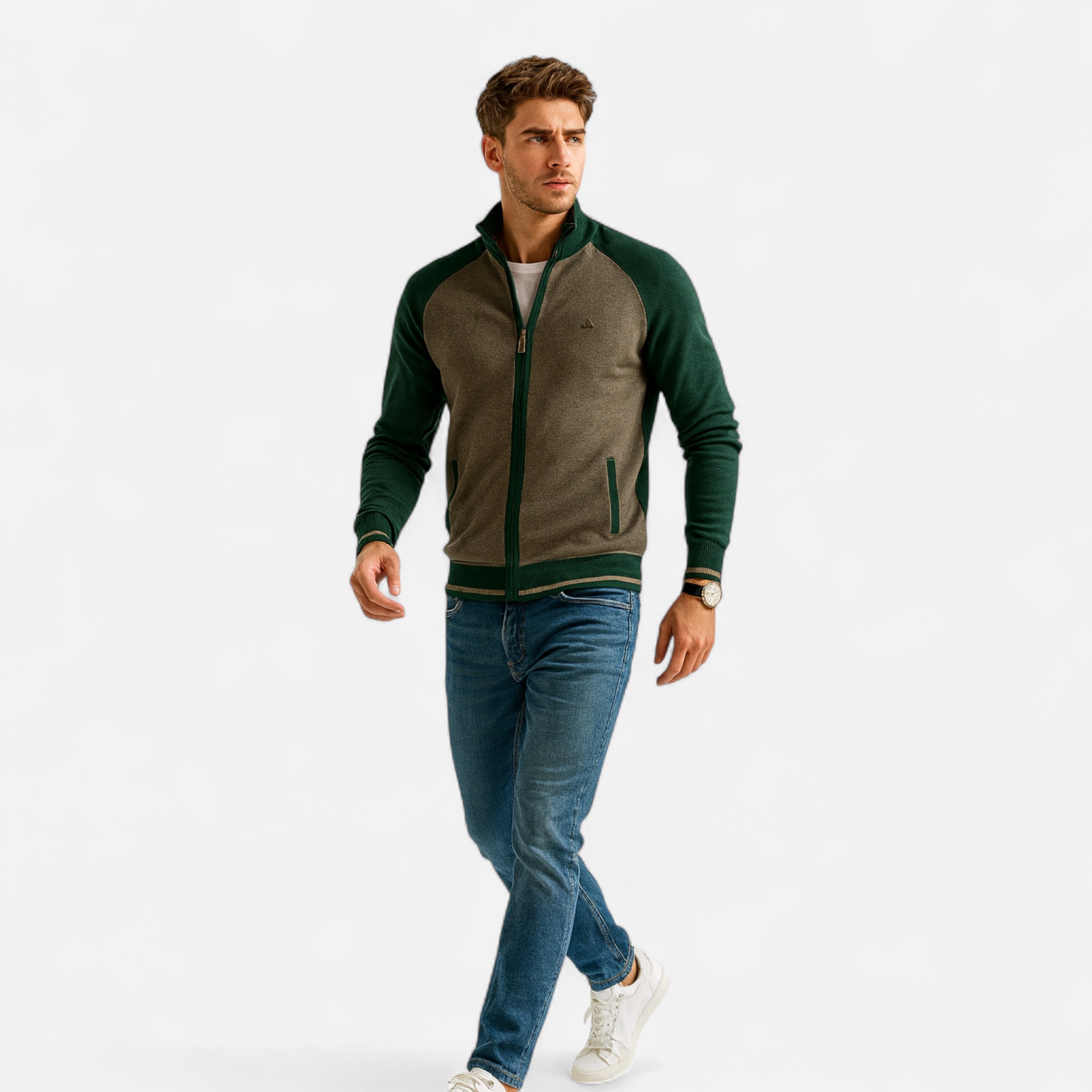 Dorevelle | Men’s Zipped Sweater – Heritage Cotton Knit