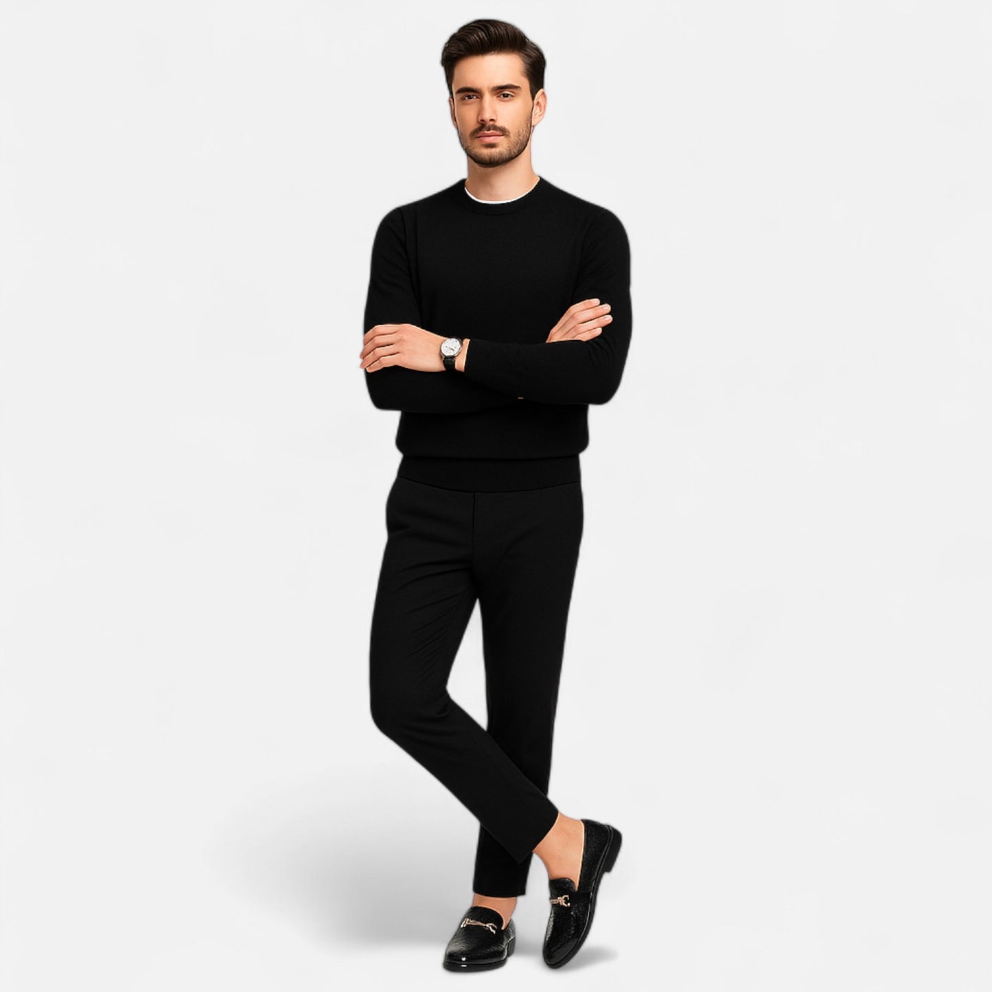 Dorevelle | Men’s Dress Loafers – Buckled Round Toe Classic