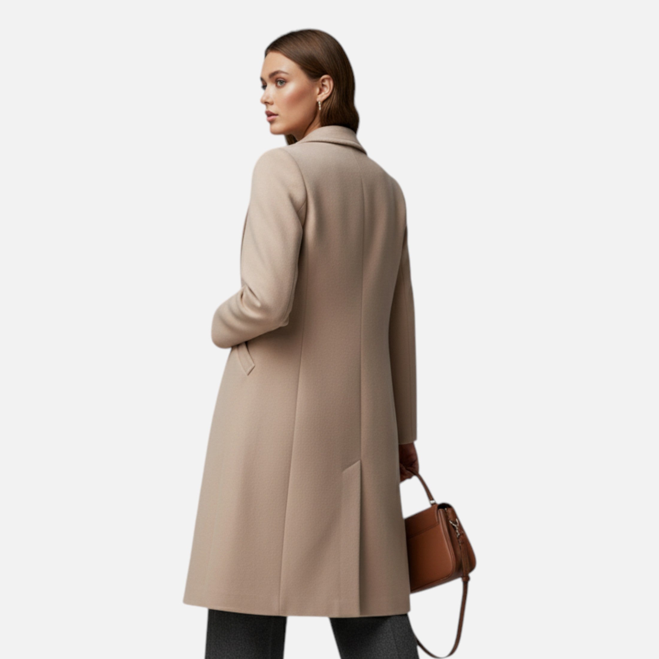 Dorevelle | Women’s Winter Overcoat – Lapel Collar Elegance