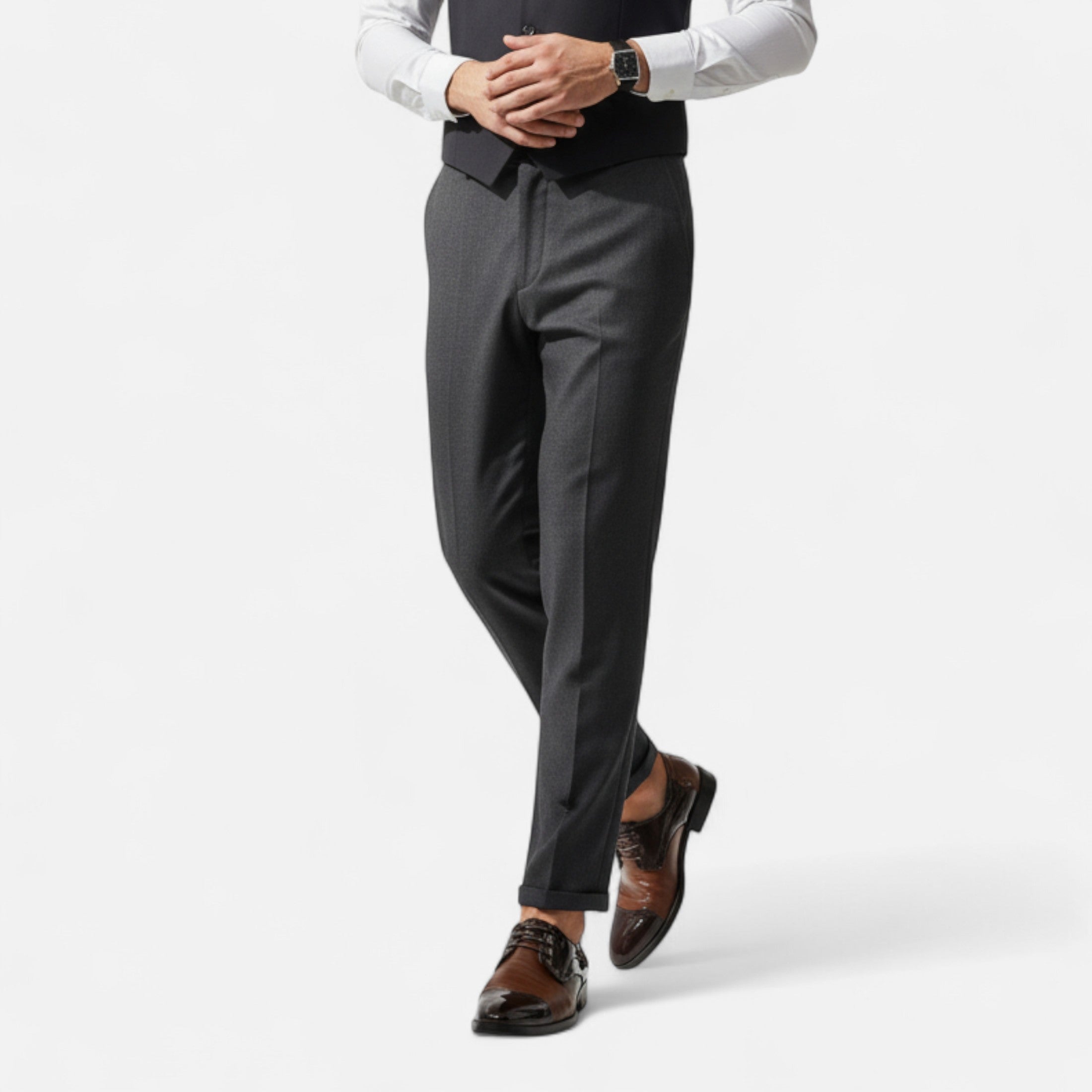 Dorevelle | Men’s Glossy Dress Shoes – Pointed Toe British Elegance
