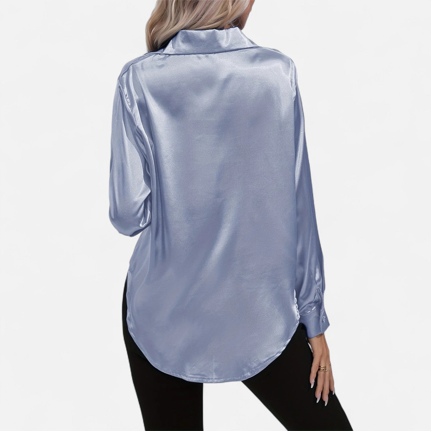 Dorevelle | Women’s Satin Shirt – Heritage Collar Style
