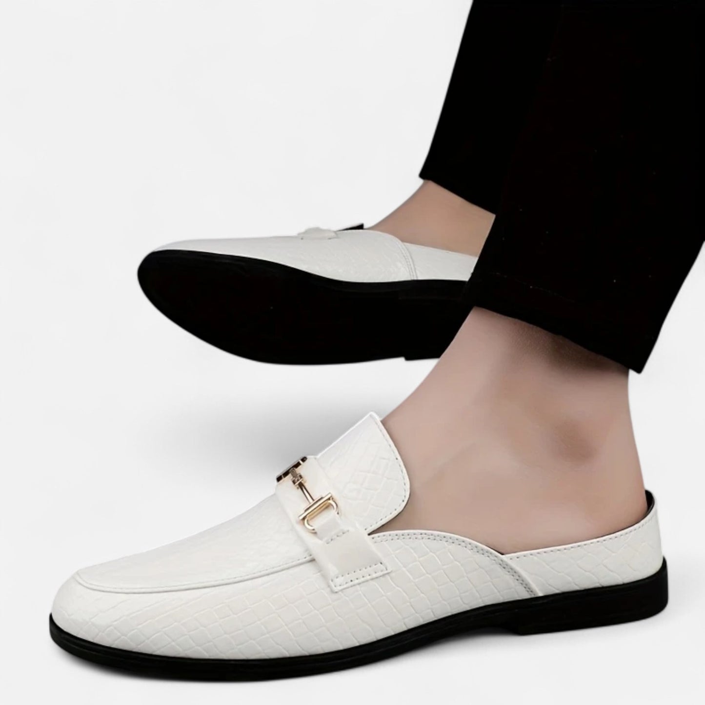 Dorevelle | Men’s Dress Loafers – Buckled Round Toe Classic