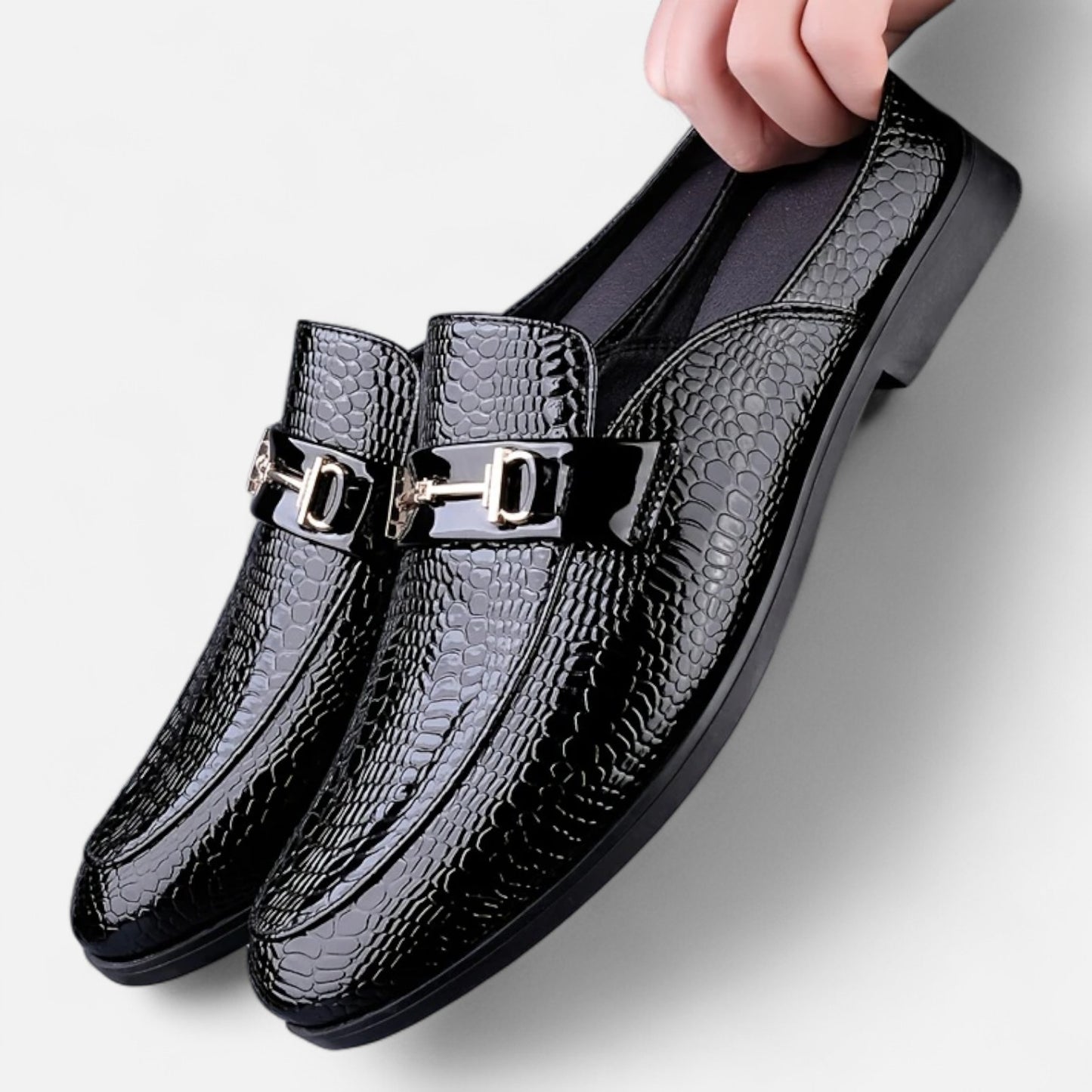 Dorevelle | Men’s Dress Loafers – Buckled Round Toe Classic