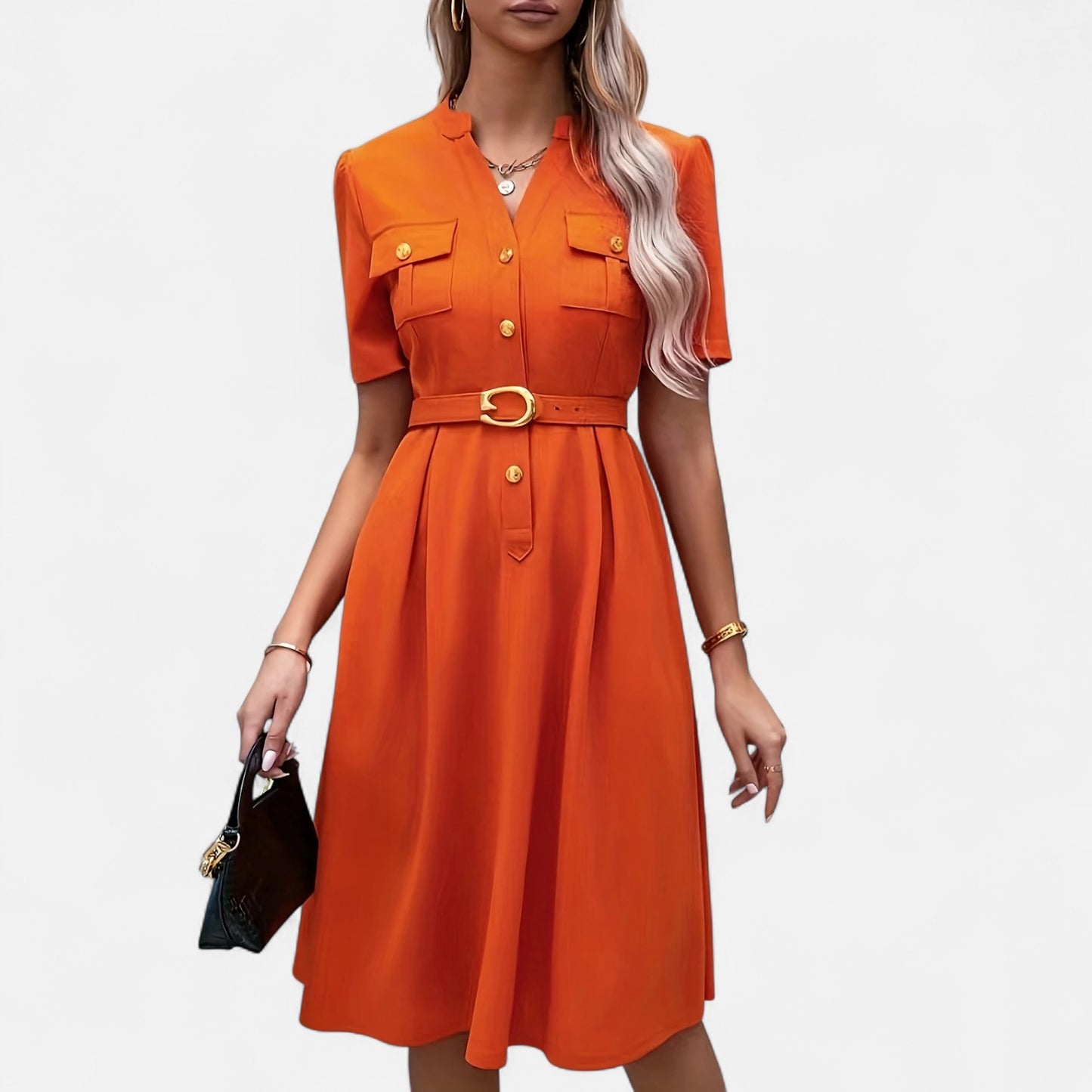 Dorevelle | Women’s V-Neck Dress – Countryside Midi Grace