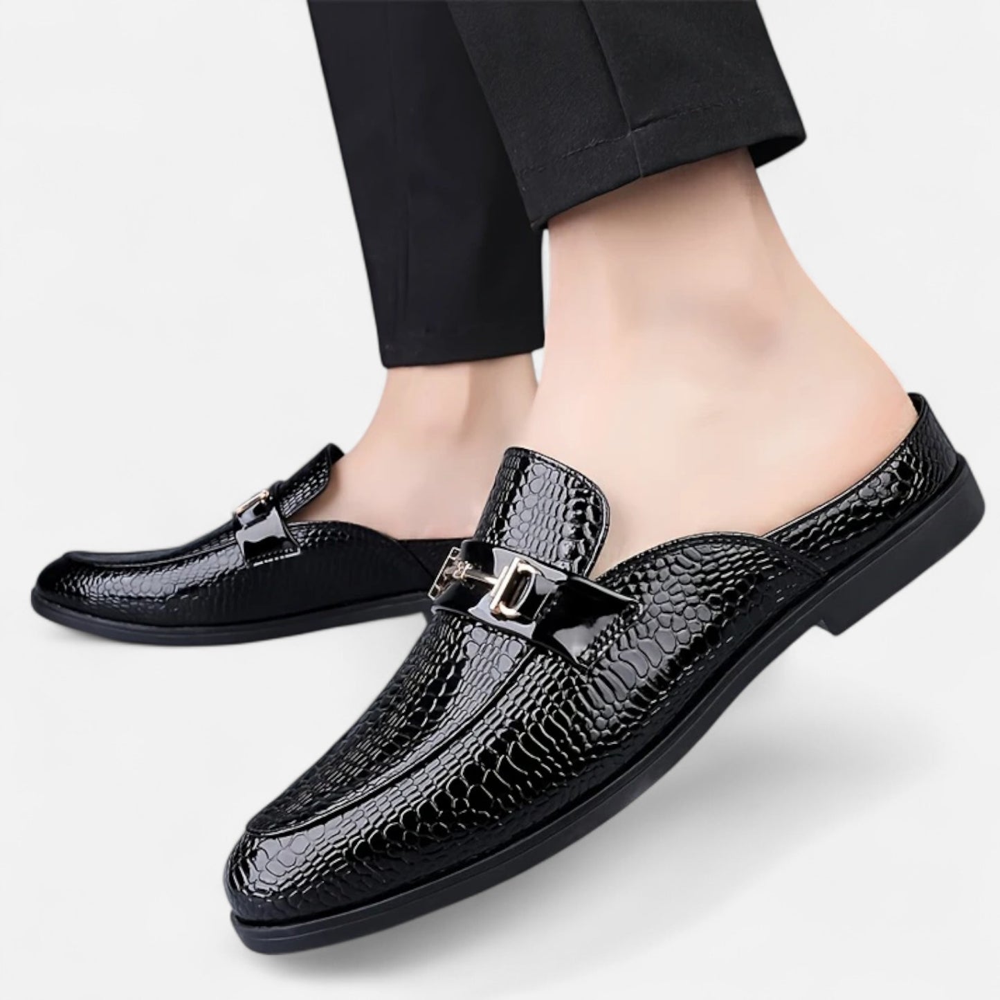 Dorevelle | Men’s Dress Loafers – Buckled Round Toe Classic