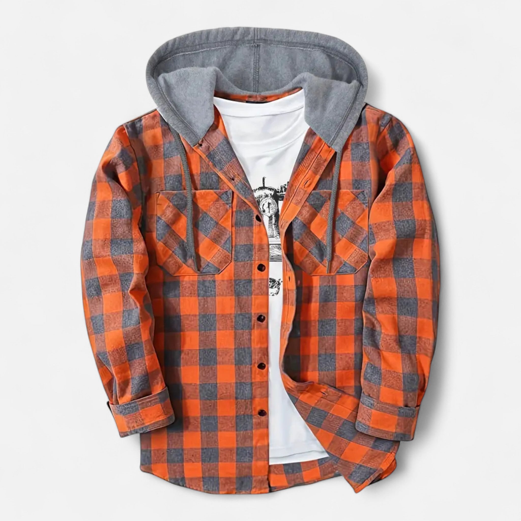 Dorevelle | Men’s Button-Up Hooded Sweater