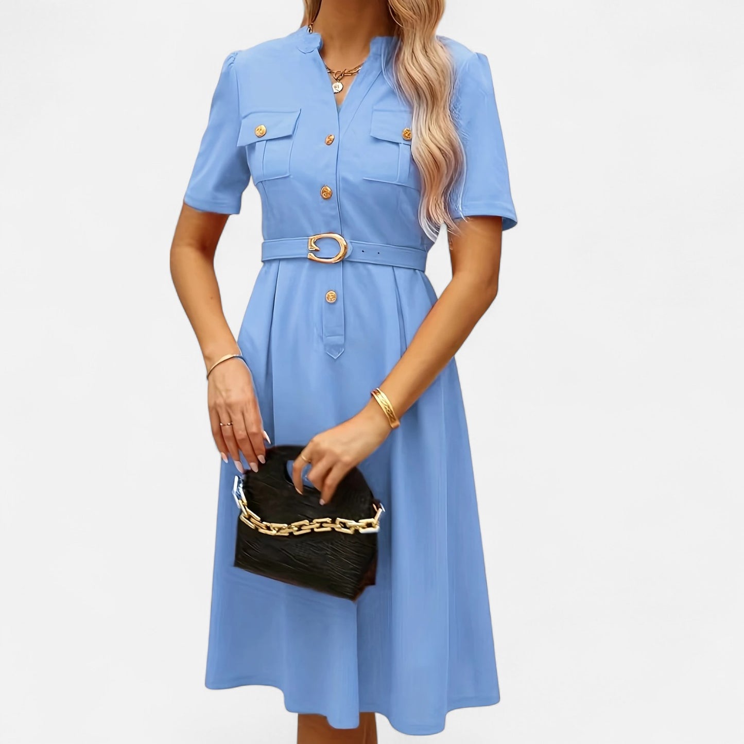 Dorevelle | Women’s V-Neck Dress – Countryside Midi Grace