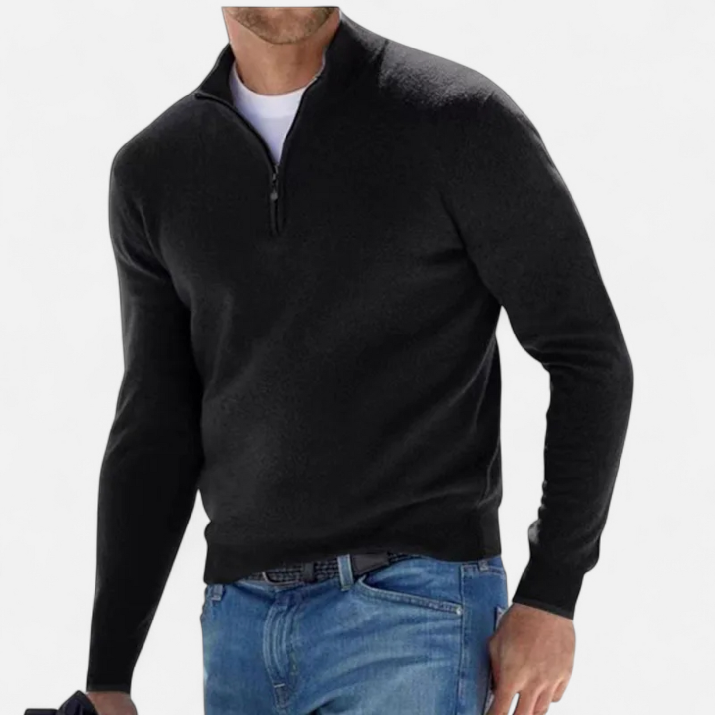 Dorevelle | Men’s Half-Zip Sweater – Heritage Knit Elegance