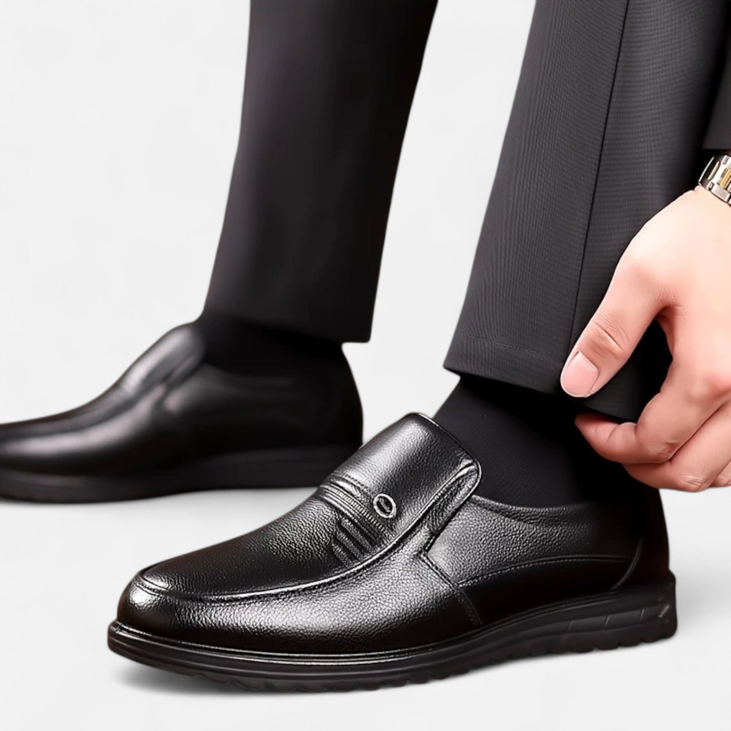 Dorevelle | Men’s Leather Loafers – Ivy Slip-On Elegance